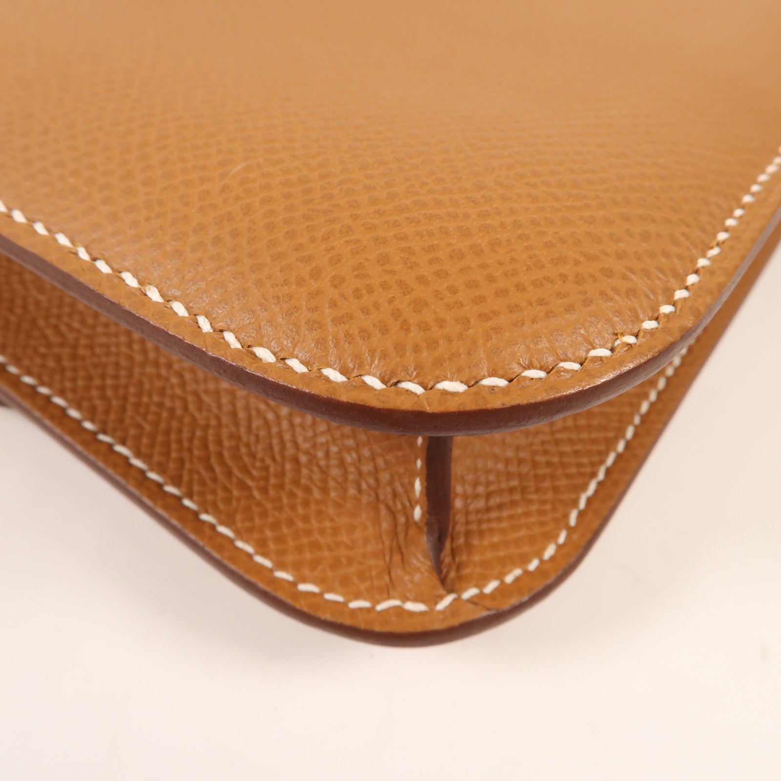 HERMES Epsom皮革Constance Elan金扣肩背袋Gold