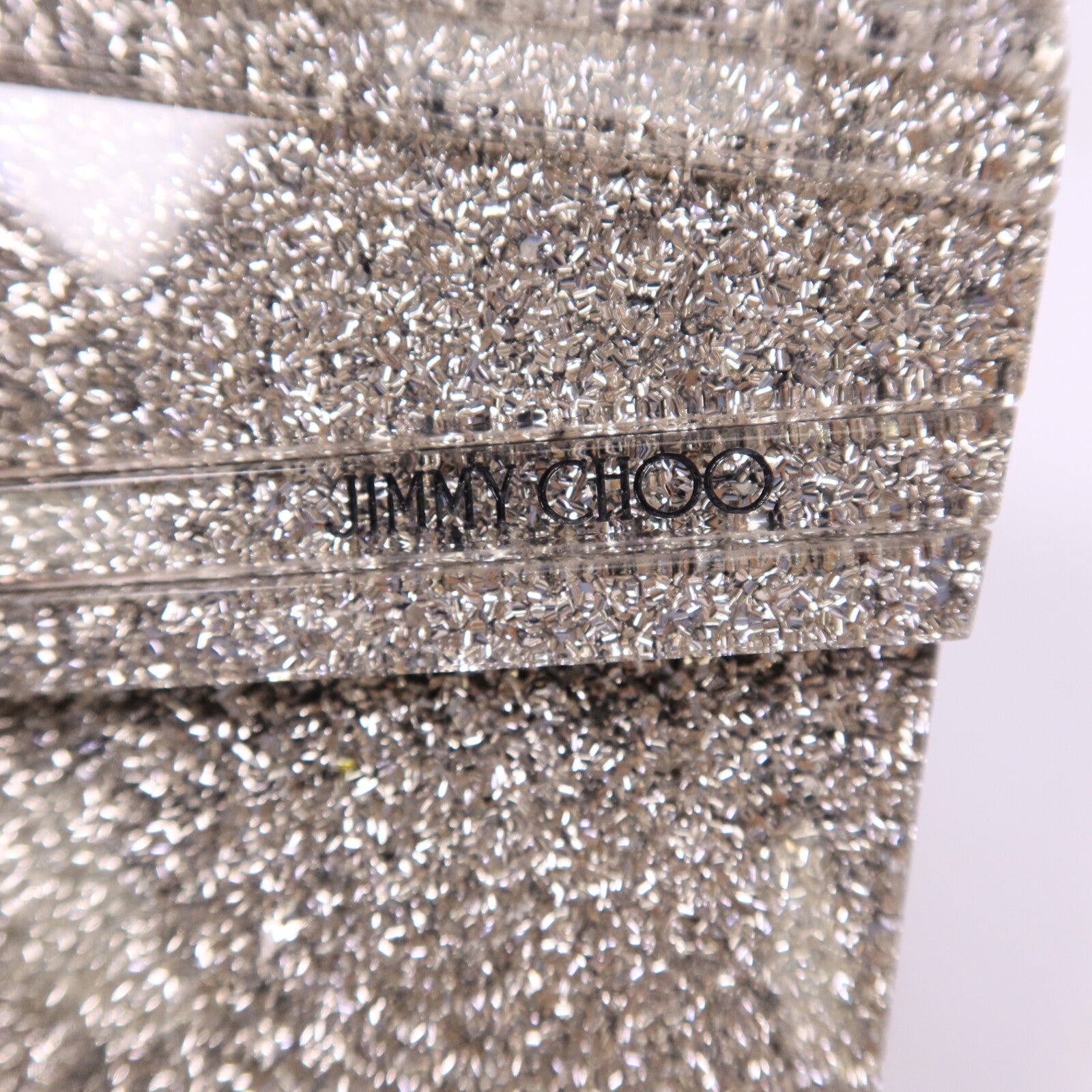 JIMMY CHOO 塑膠Candy Glitter Clutch鏈帶肩背袋