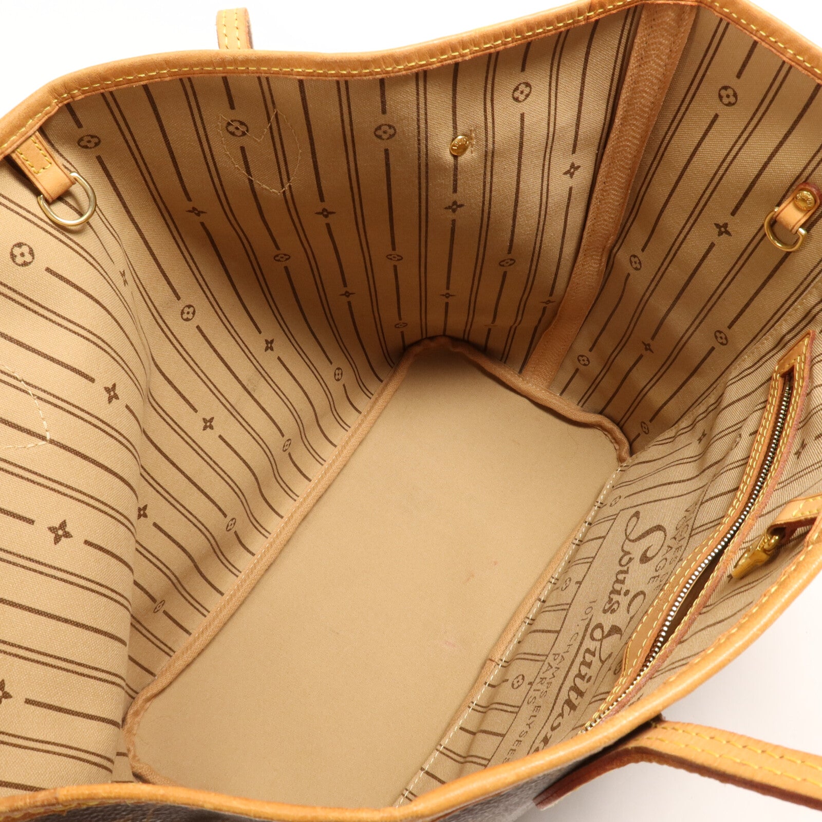 LOUIS VUITTON Monogram Neverfull MM金扣手挽袋