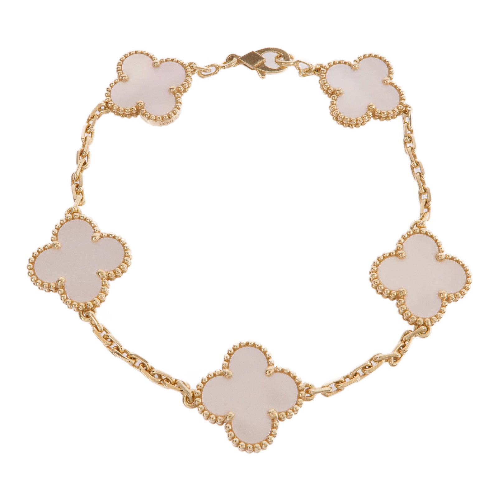 Van Cleef & Arpels 18K黃金Vintage Alhambra Bracelet 5 Motifs珍珠母貝手鏈