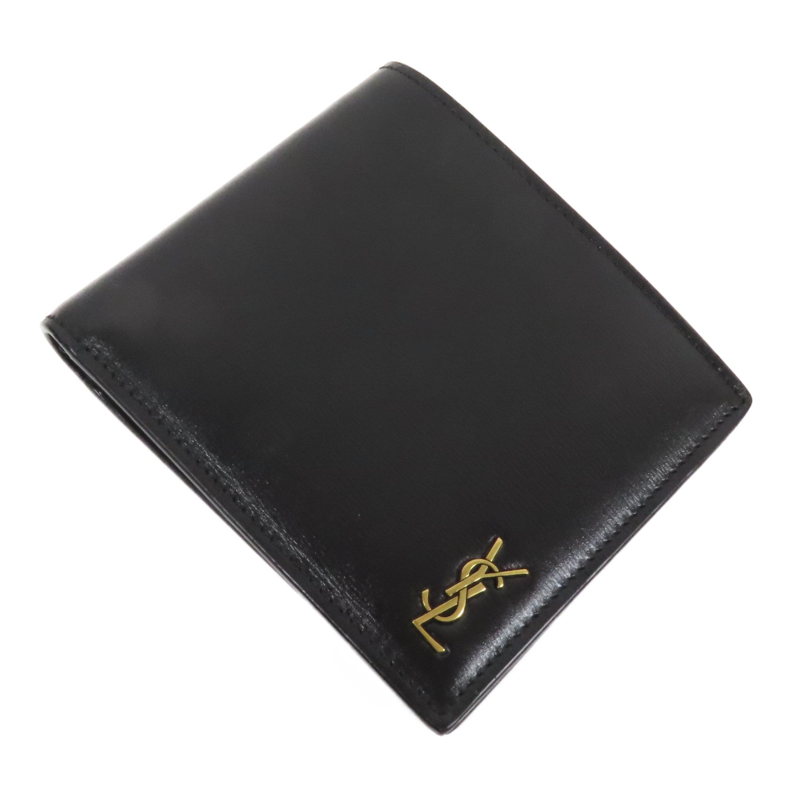 SAINT LAURENT 皮革Bi-fold Wallet金扣錢包