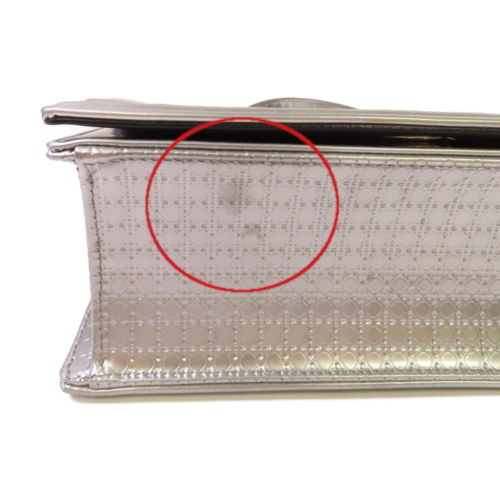 Dior 【清倉大減價】牛皮皮革Diorama Chain Shoulder Bag金扣鏈帶肩背袋銀色