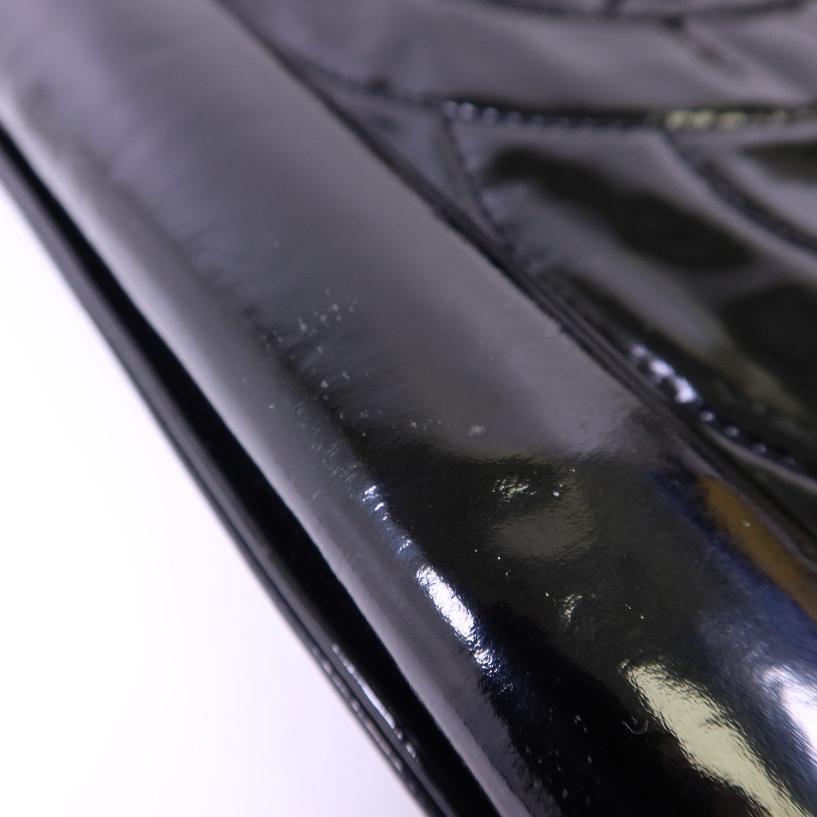 CHANEL 漆皮皮革Shoulder Bag銀扣鏈帶肩背帶