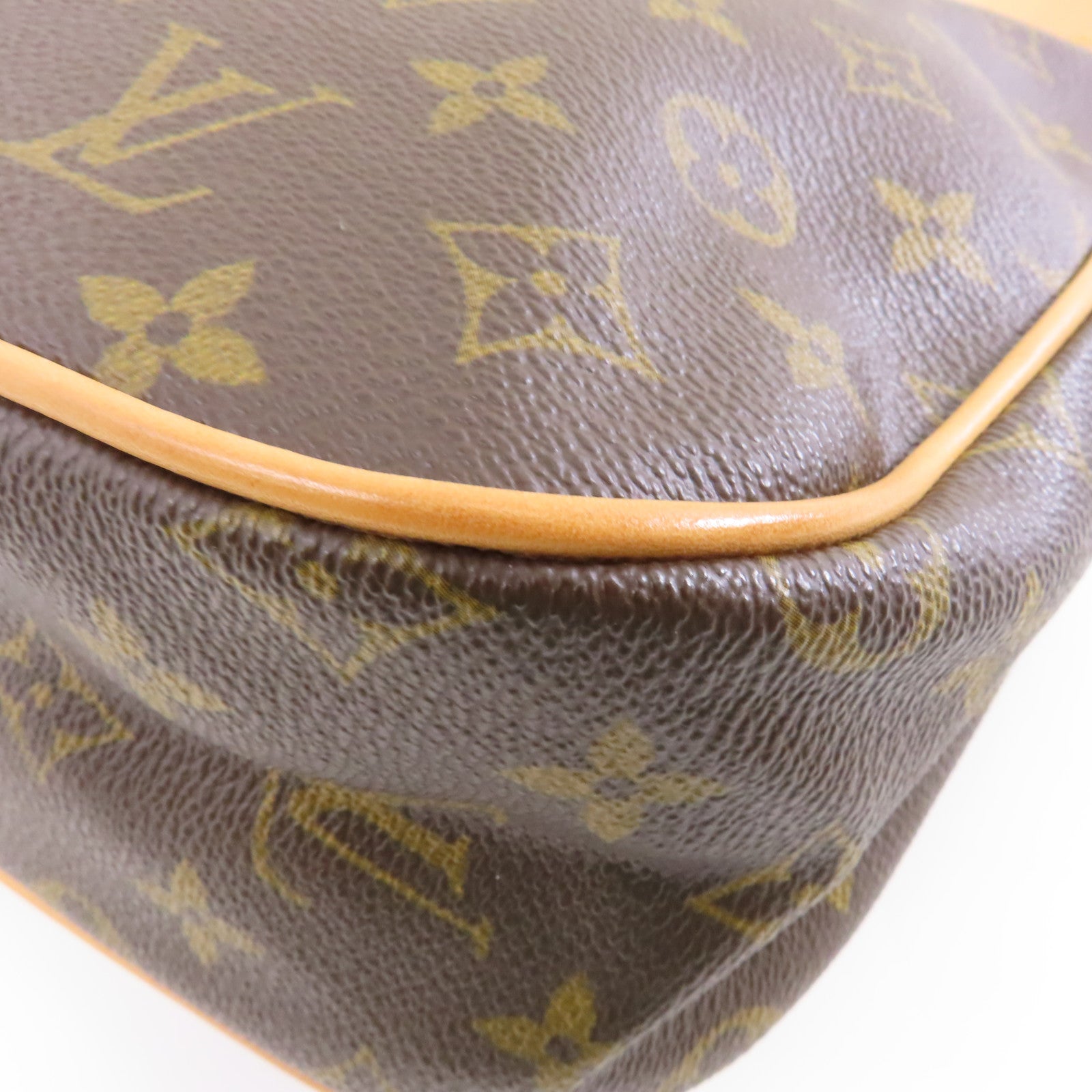 LOUIS VUITTON Monogram Hudson GM金扣肩背袋啡色