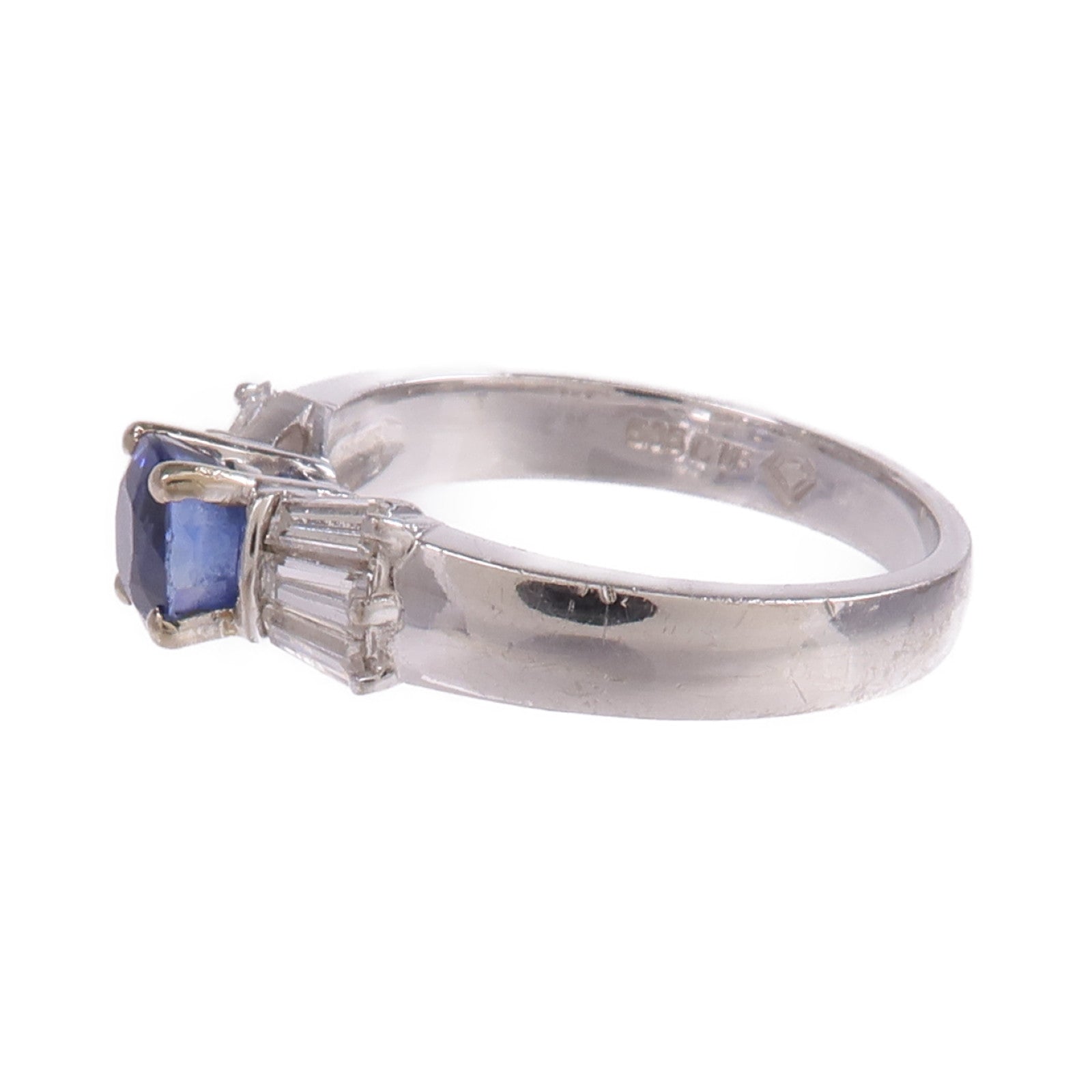 JEWELRY 【激減優惠】14K白金Sapphire Diamond Ring藍寶石/鑽石戒指US#5.75