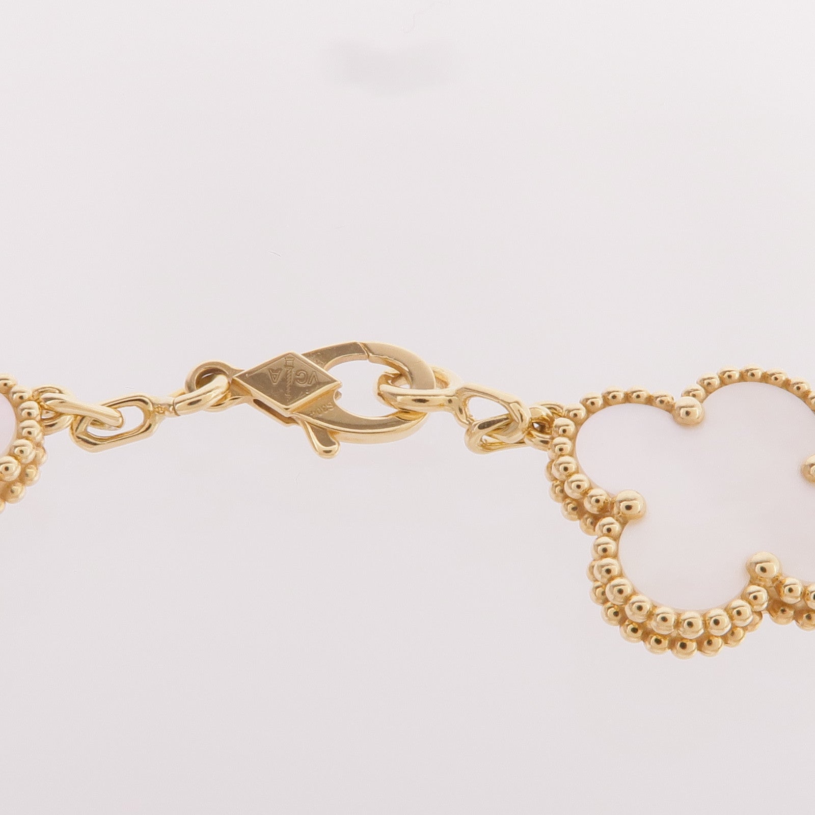 Van Cleef & Arpels 18K黃金Vintage Alhambra Bracelet 5 Motifs珍珠母貝手鏈