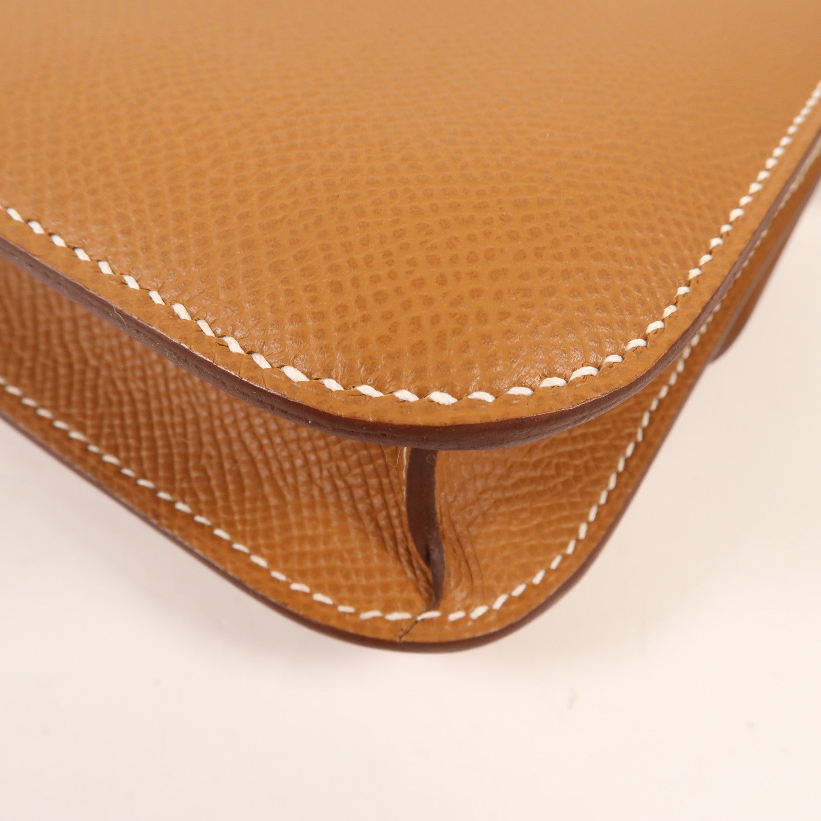 HERMES Epsom皮革Constance Elan金扣肩背袋Gold