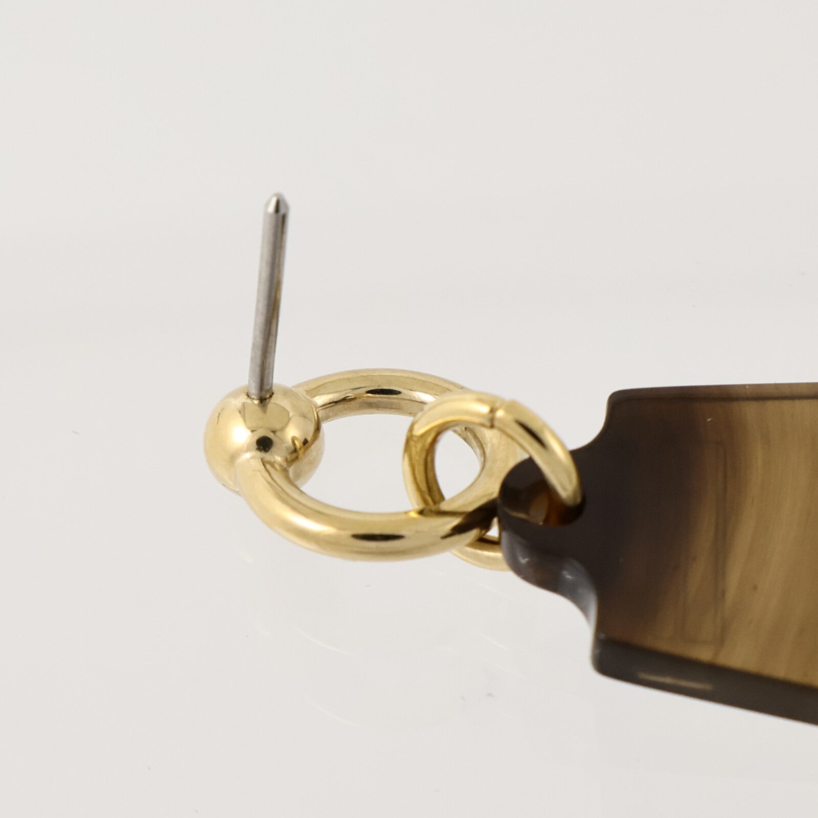 HERMES 金屬/水牛角Amulette Maroquinier Earrings耳環