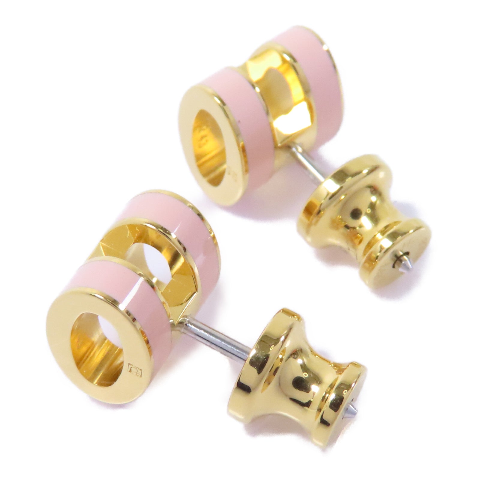 HERMES 金屬Mini Pop H Earrings耳環金色/粉紅色
