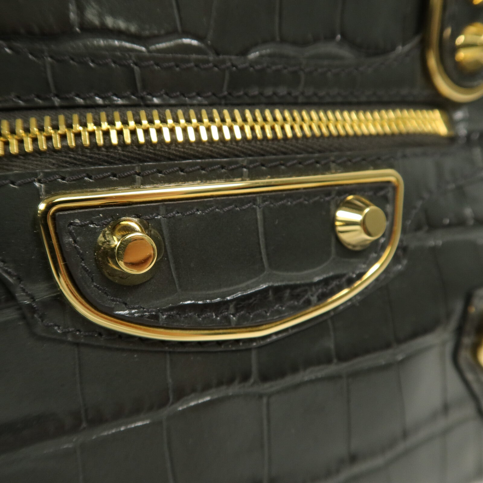 BALENCIAGA 牛皮皮革Mini City手挽肩背兩用袋