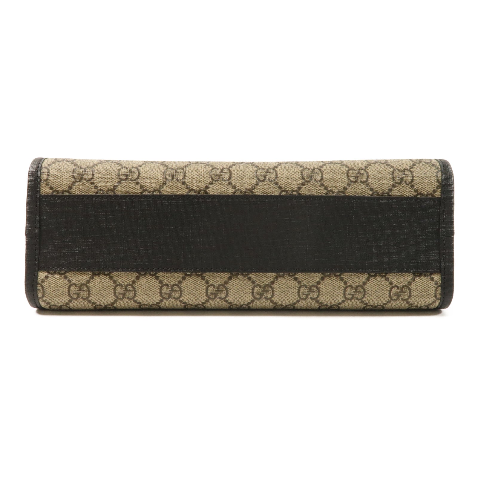 GUCCI 塗層帆布/牛皮皮革Tote Bag銀扣手挽袋