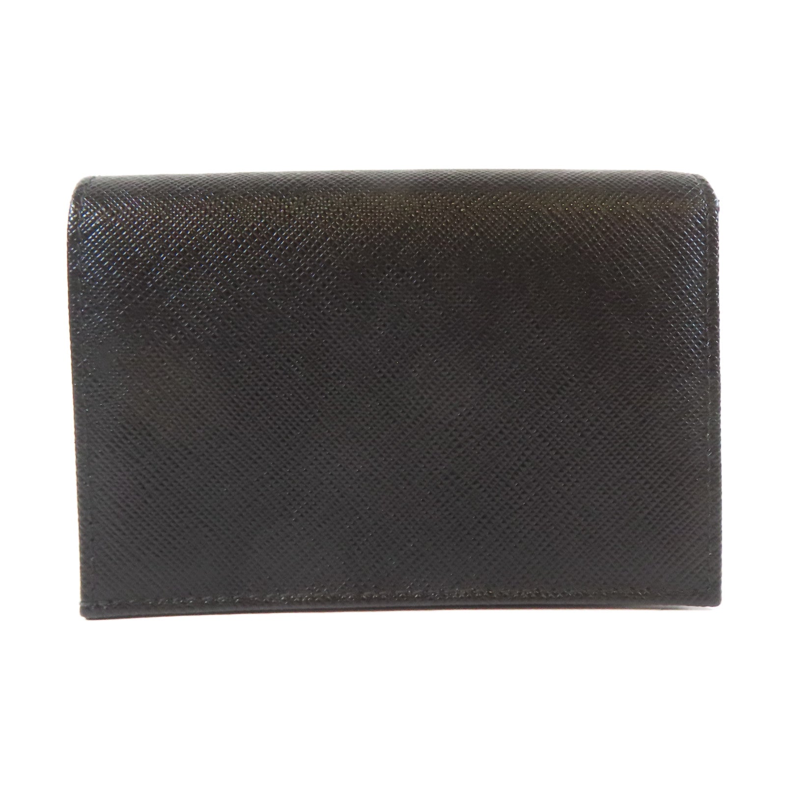 PRADA 牛皮皮革Small Wallet折叠錢包黑色