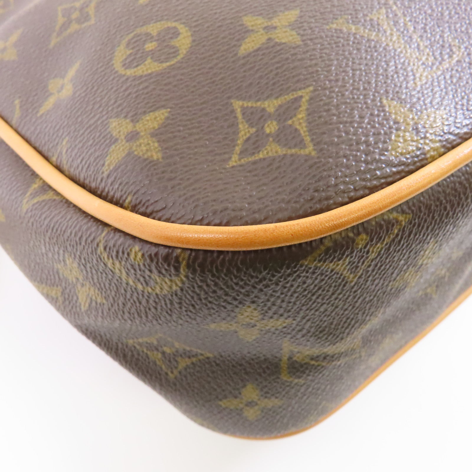 LOUIS VUITTON Monogram Hudson GM金扣肩背袋啡色