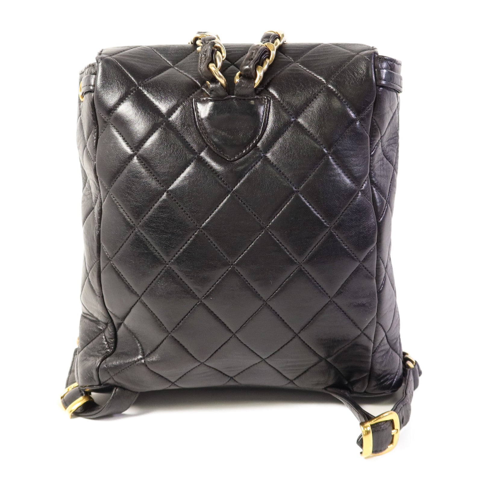 CHANEL 牛皮皮革Vintage Backpack金扣背包