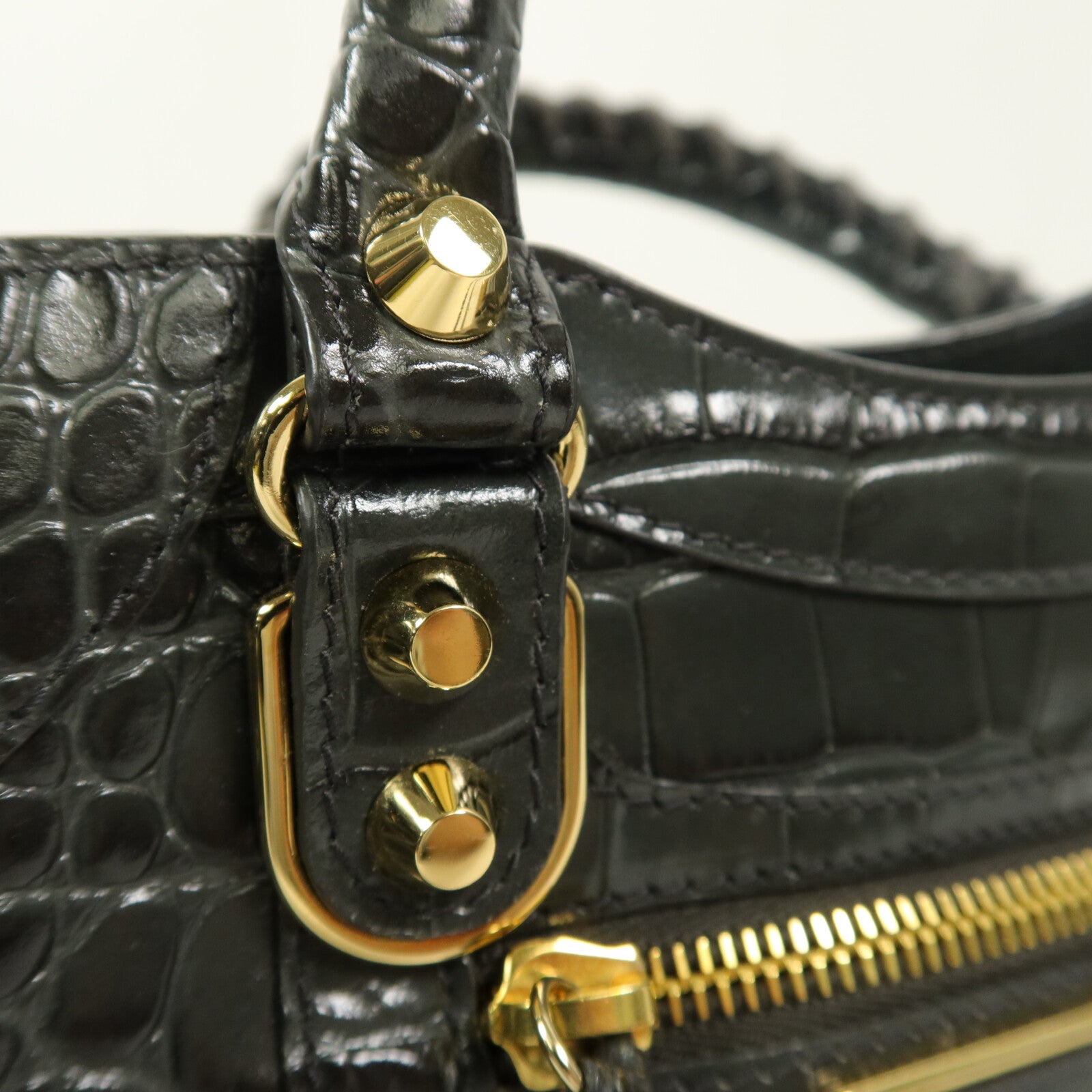 BALENCIAGA 牛皮皮革Mini City手挽肩背兩用袋