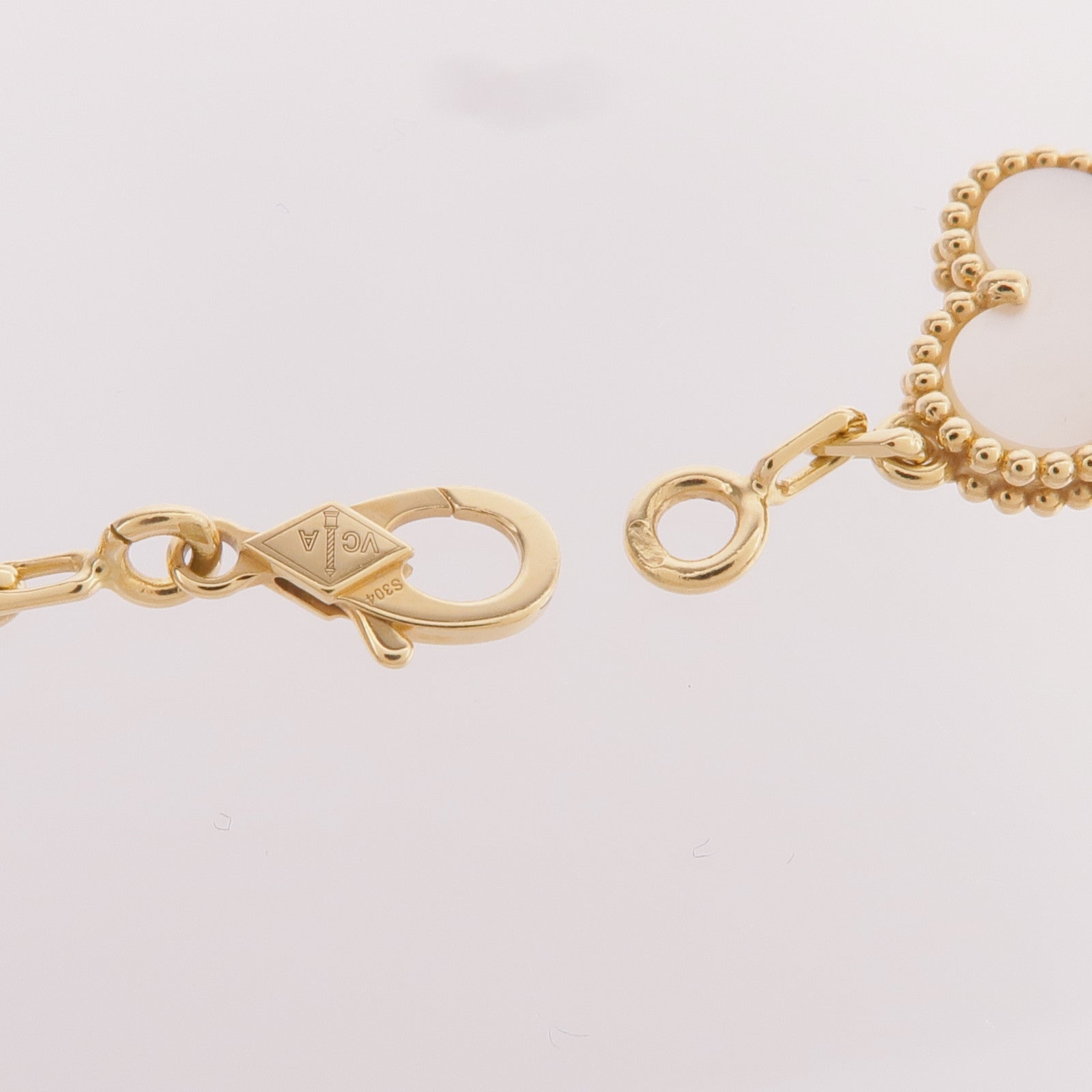Van Cleef & Arpels 18K黃金Vintage Alhambra Bracelet 5 Motifs珍珠母貝手鏈
