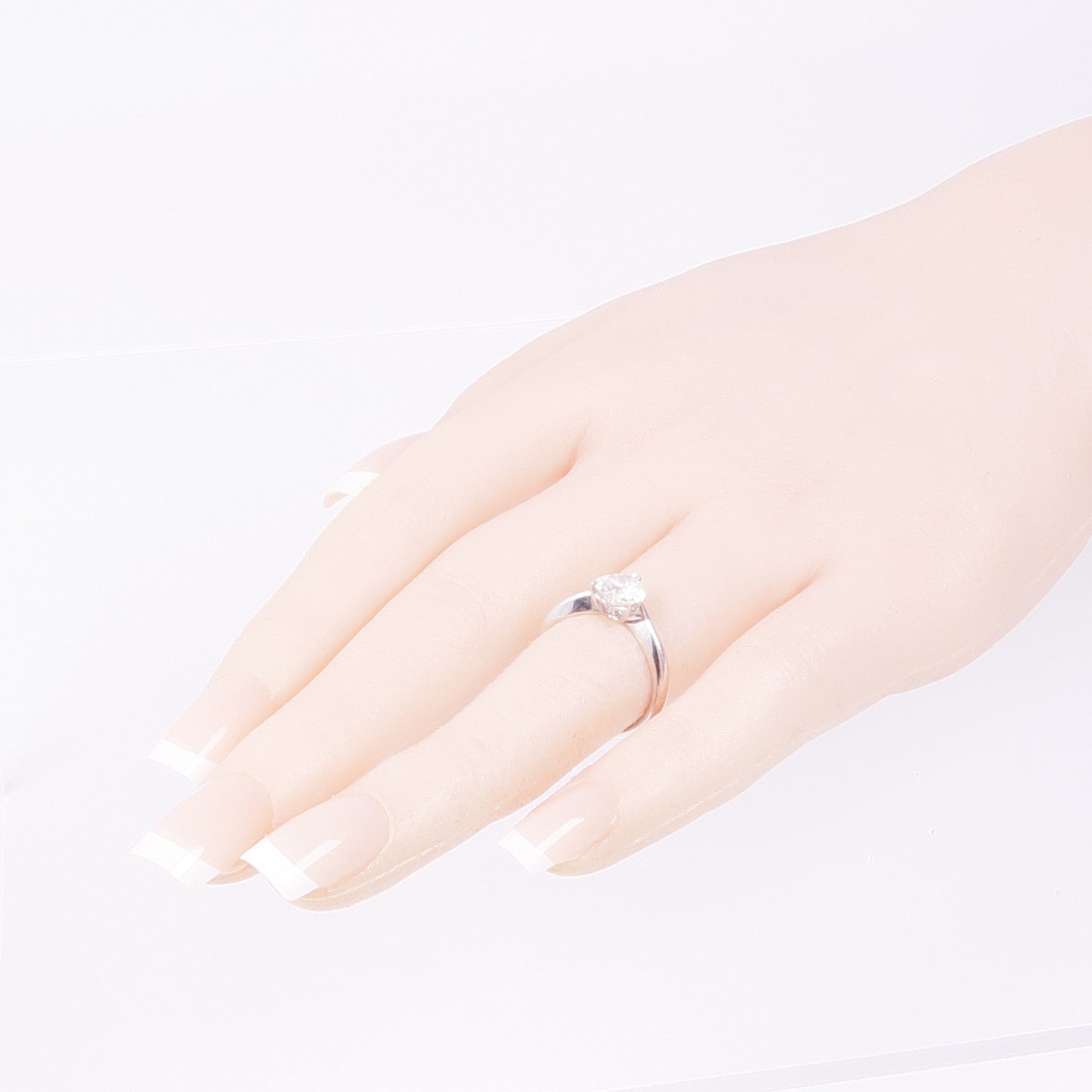 JEWELRY Diamond Ring 18K White Gold US#4.75