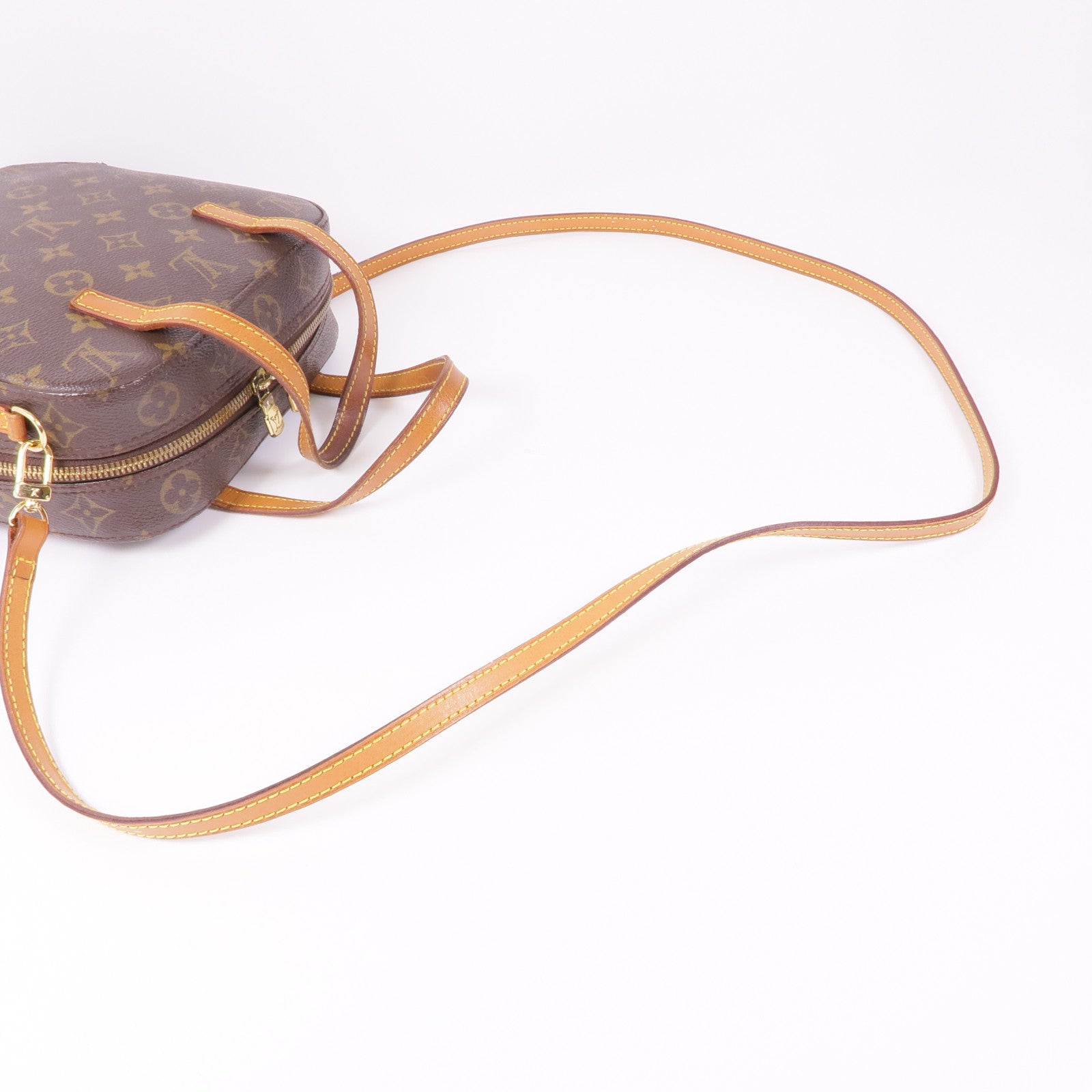 LOUIS VUITTON Monogram Spontini金扣手挽肩背兩用袋棕色