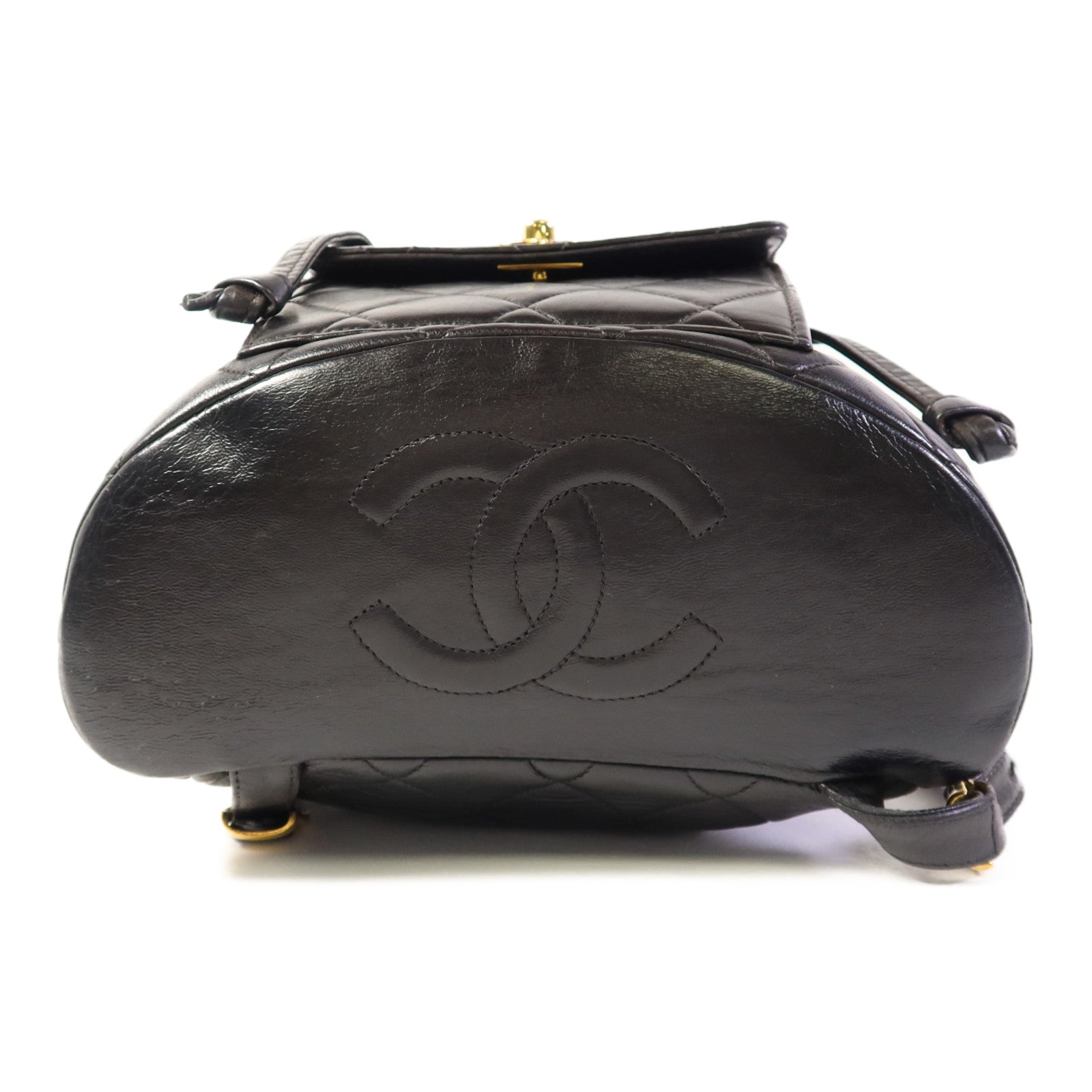 CHANEL 牛皮皮革Vintage Backpack金扣背包