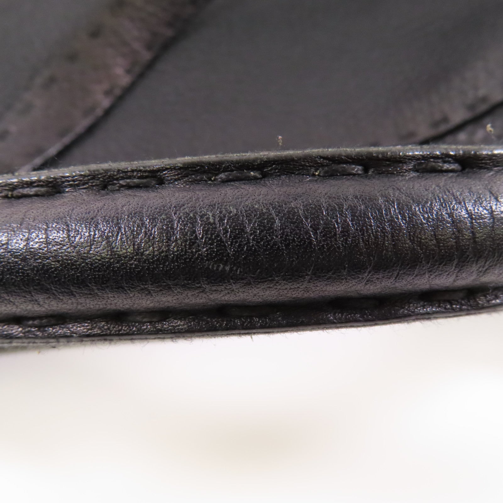 FENDI SHW Peekaboo 2 Way Shoulder Bag Handbag Calfskin Leather Black