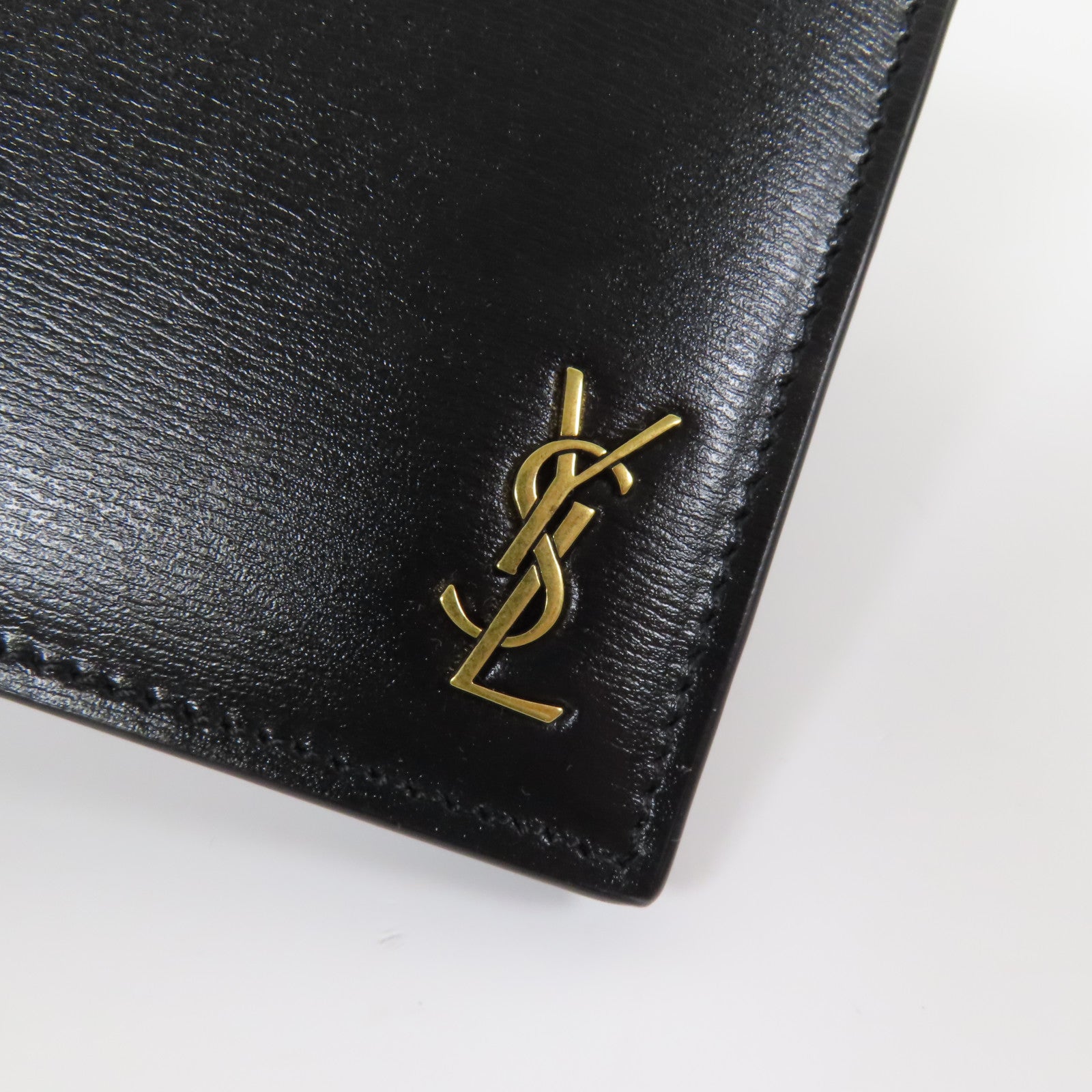 SAINT LAURENT 皮革Bi-fold Wallet金扣錢包