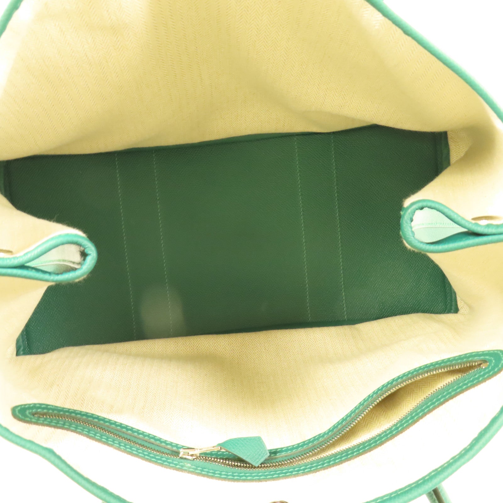 HERMES Epsom皮革Garden Party PM銀扣手挽袋Cactus