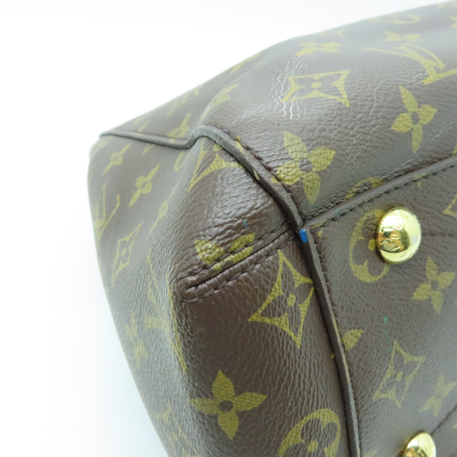 LOUIS VUITTON 【激減優惠】Monogram Montaigne MM金扣手挽肩背兩用袋啡色