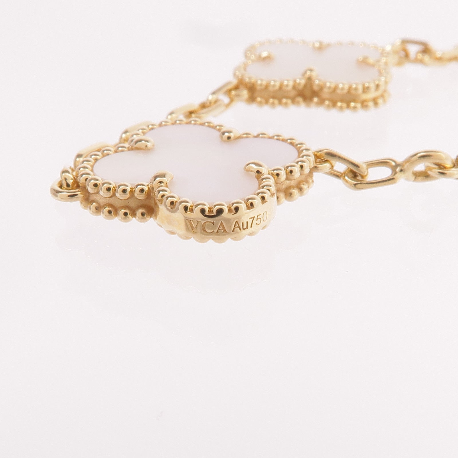 Van Cleef & Arpels 18K黃金Vintage Alhambra Bracelet 5 Motifs珍珠母貝手鏈
