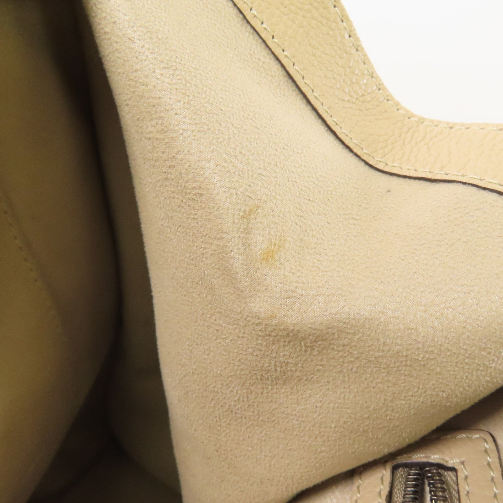 CELINE 牛皮皮革Luggage手挽袋淺褐色