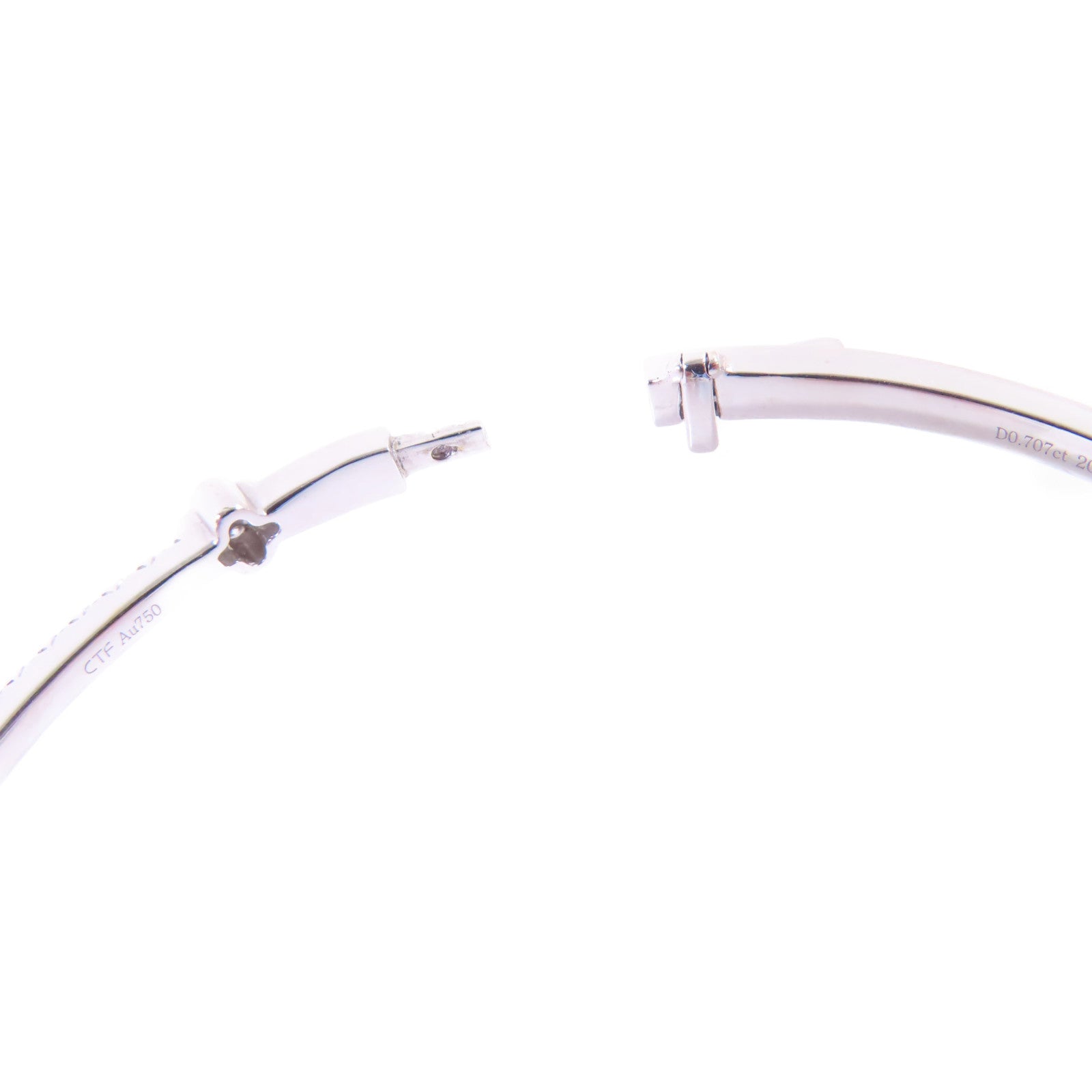 JEWELRY 18K白金/0.707ct鑽石Diamond Bangle銀扣手鐲