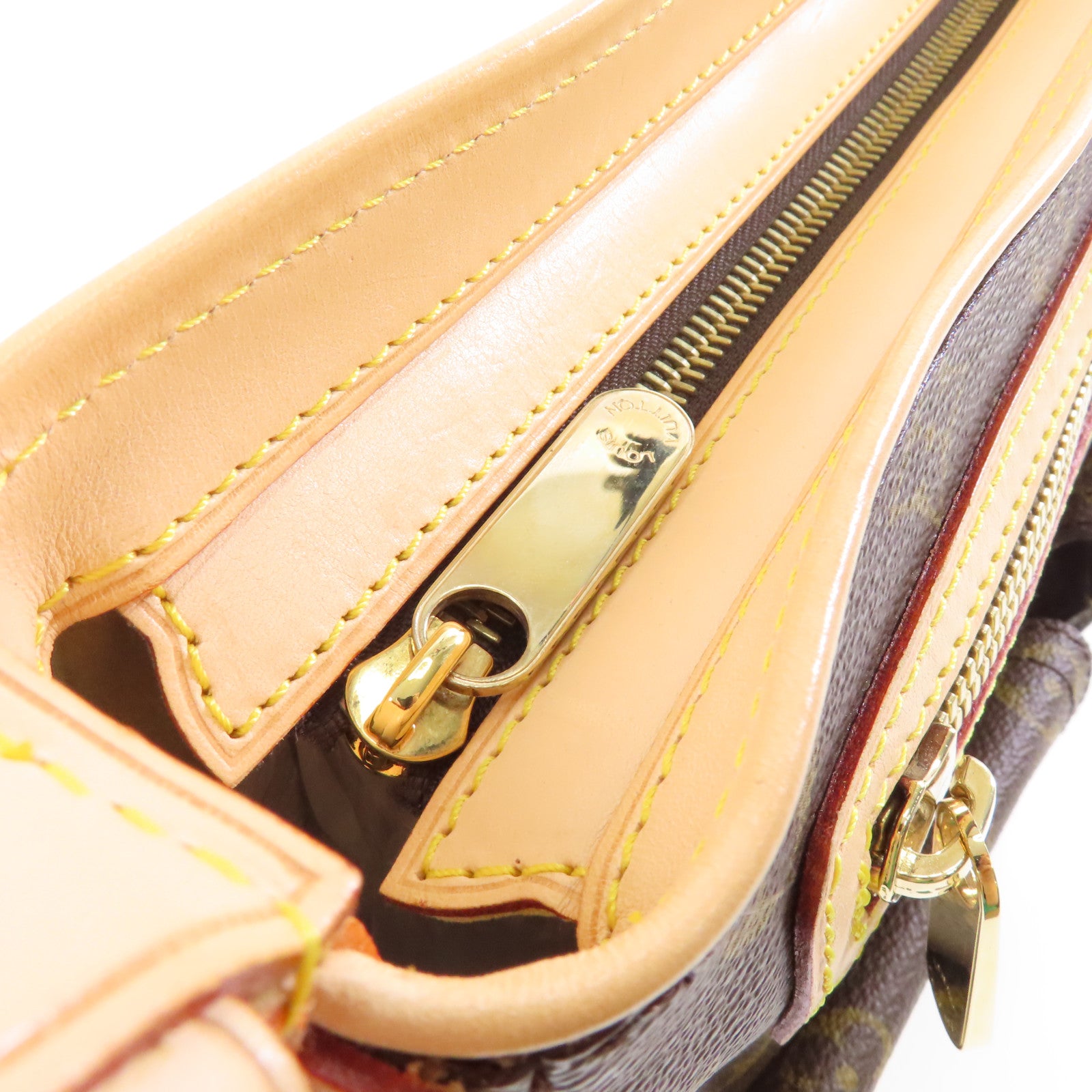 LOUIS VUITTON Monogram Hudson GM金扣肩背袋啡色