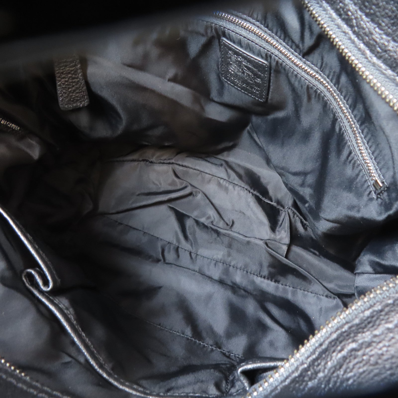 BURBERRY 尼龍2 Way Shoulder Bag銀扣手挽肩背兩用袋黑色