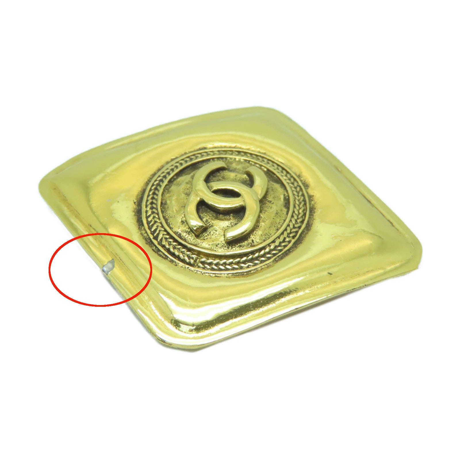 CHANEL 【激減優惠】金屬Brooch胸針金色