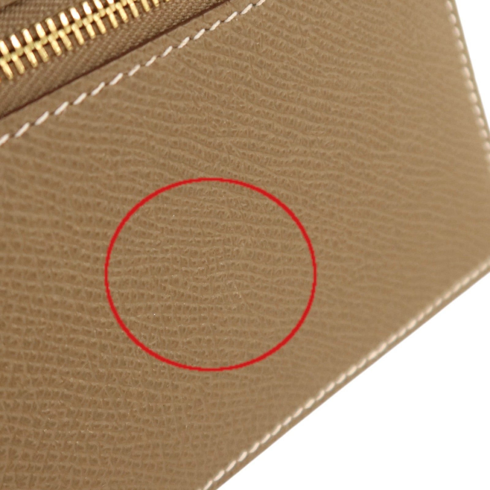 HERMES Epsom皮革Bearn Compact Wallet金扣錢包Etoupe