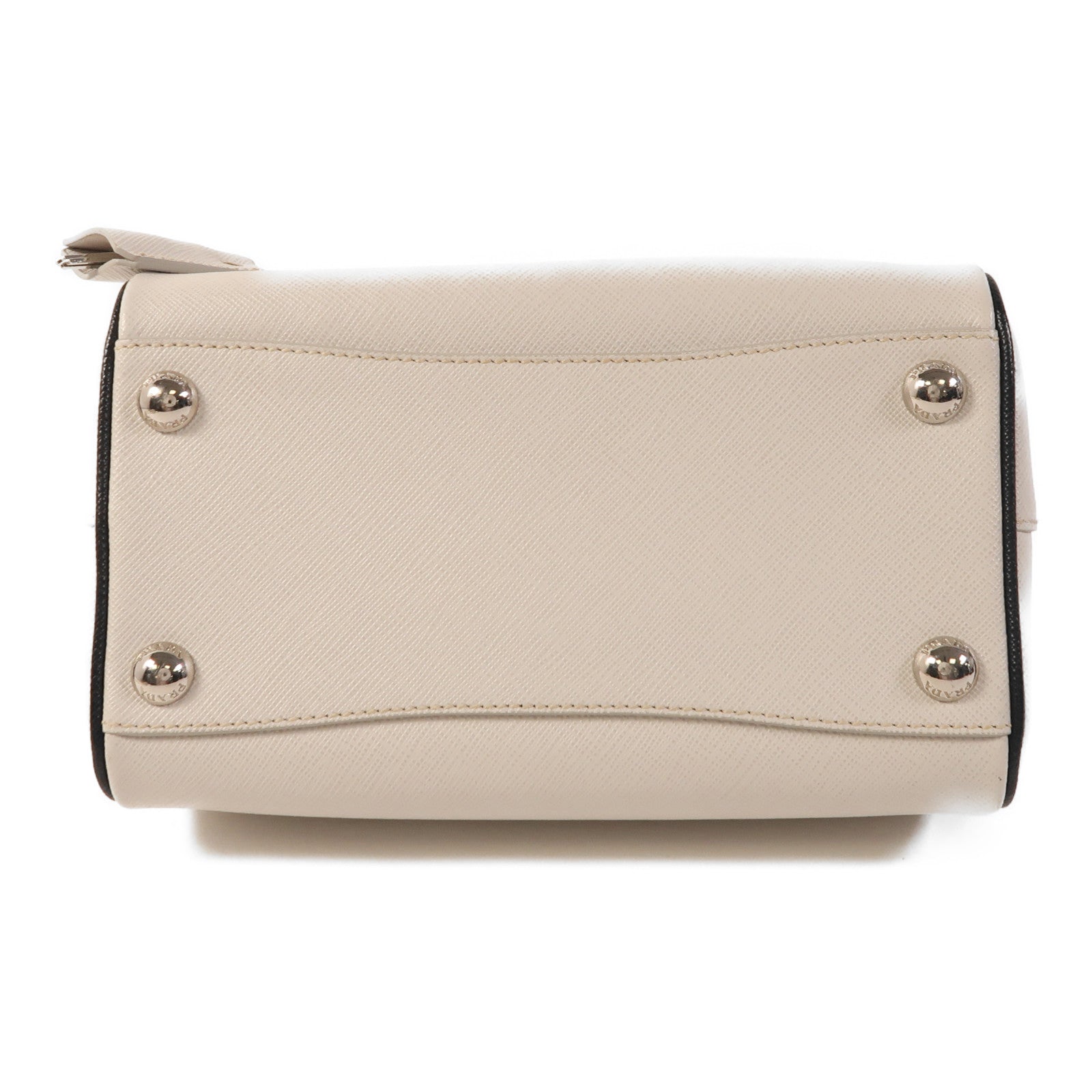 PRADA 牛皮皮革2 Way Shoulder Bag銀扣手挽肩背兩用袋