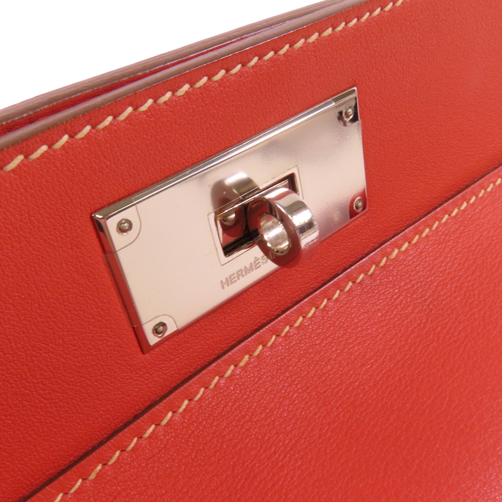 HERMES Evercolor皮革Toolbox 26銀扣手挽肩背兩用袋