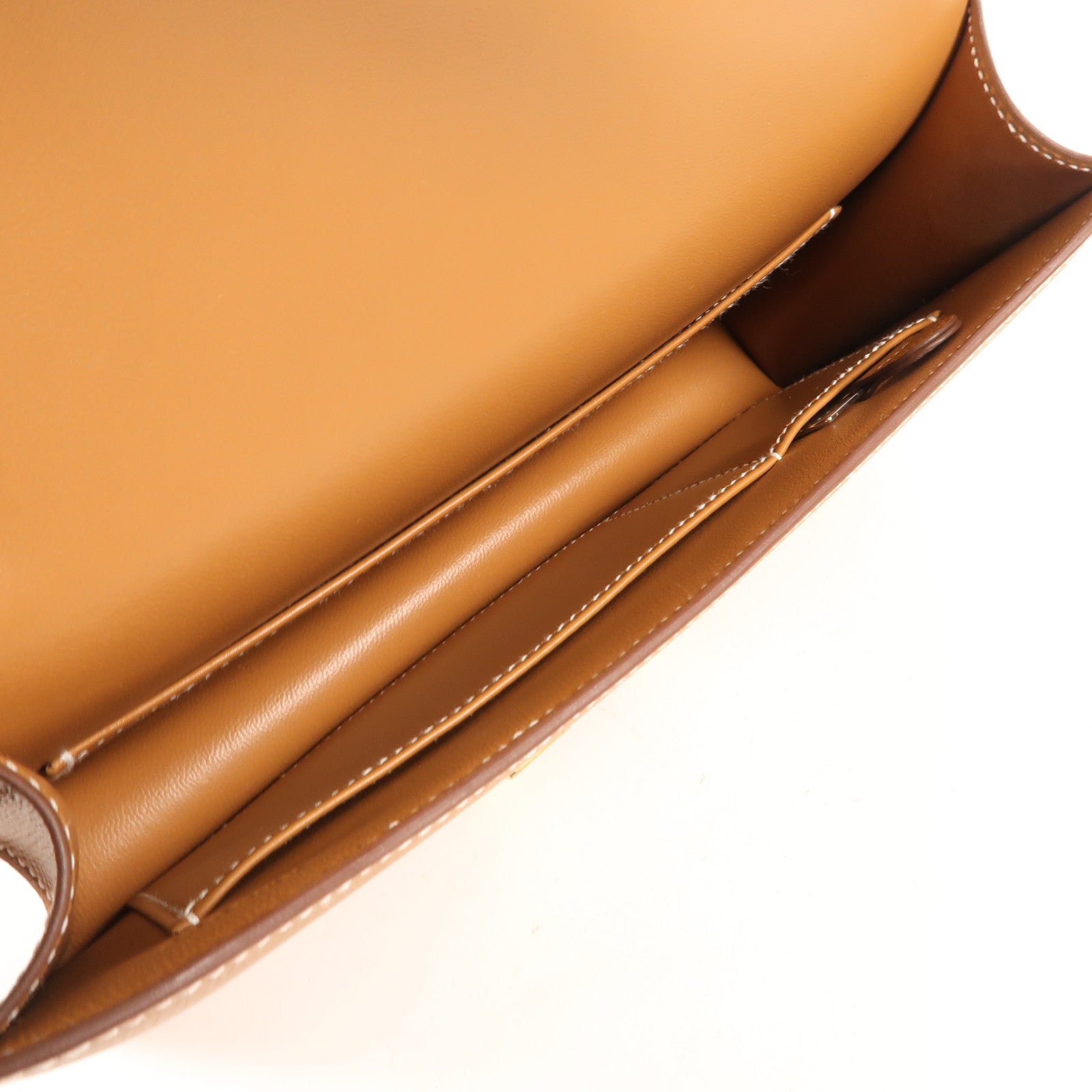 HERMES Epsom皮革Constance Elan金扣肩背袋Gold