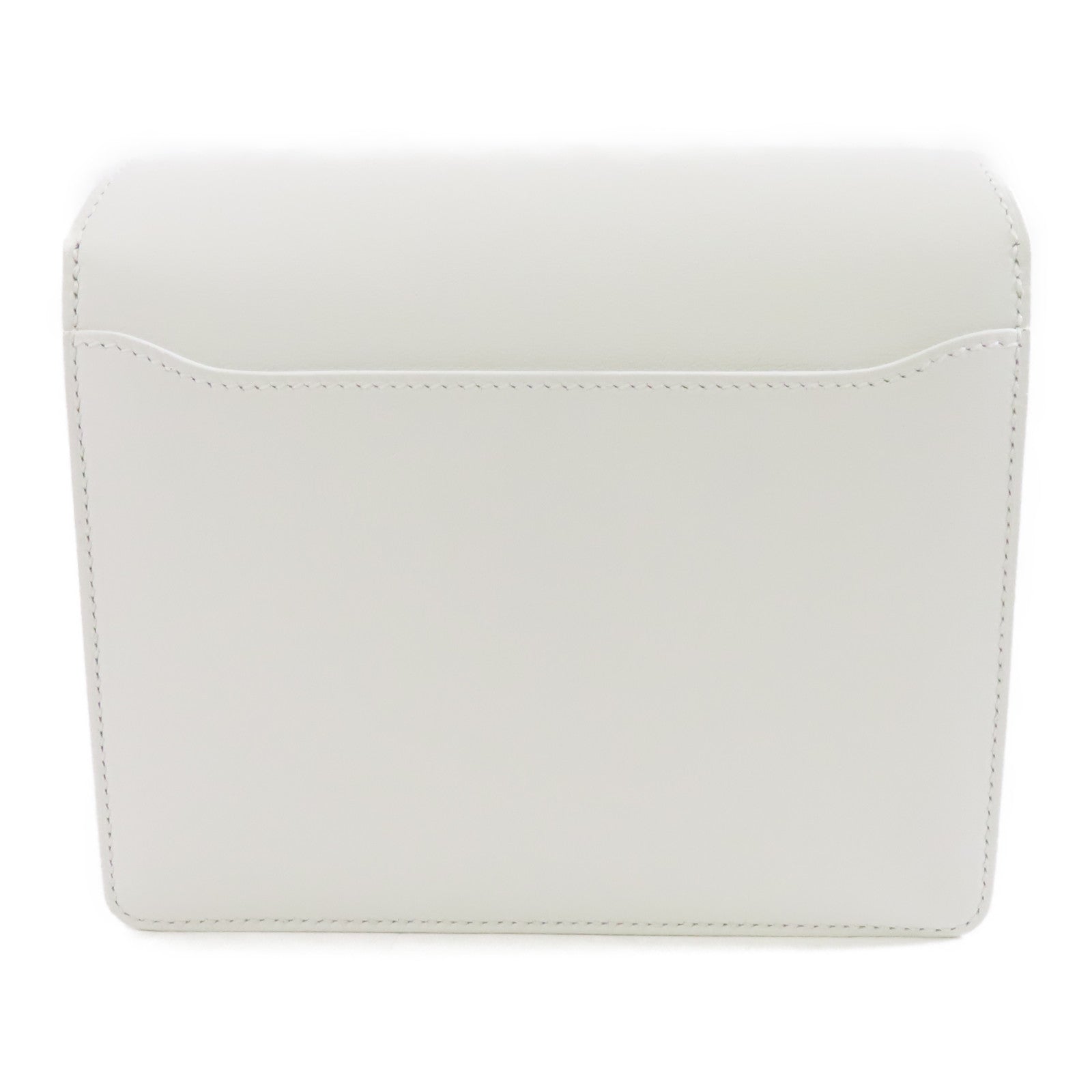 HERMES 【激減優惠】Evercolor皮革Mini Roulis銀扣肩背袋Blanc白色