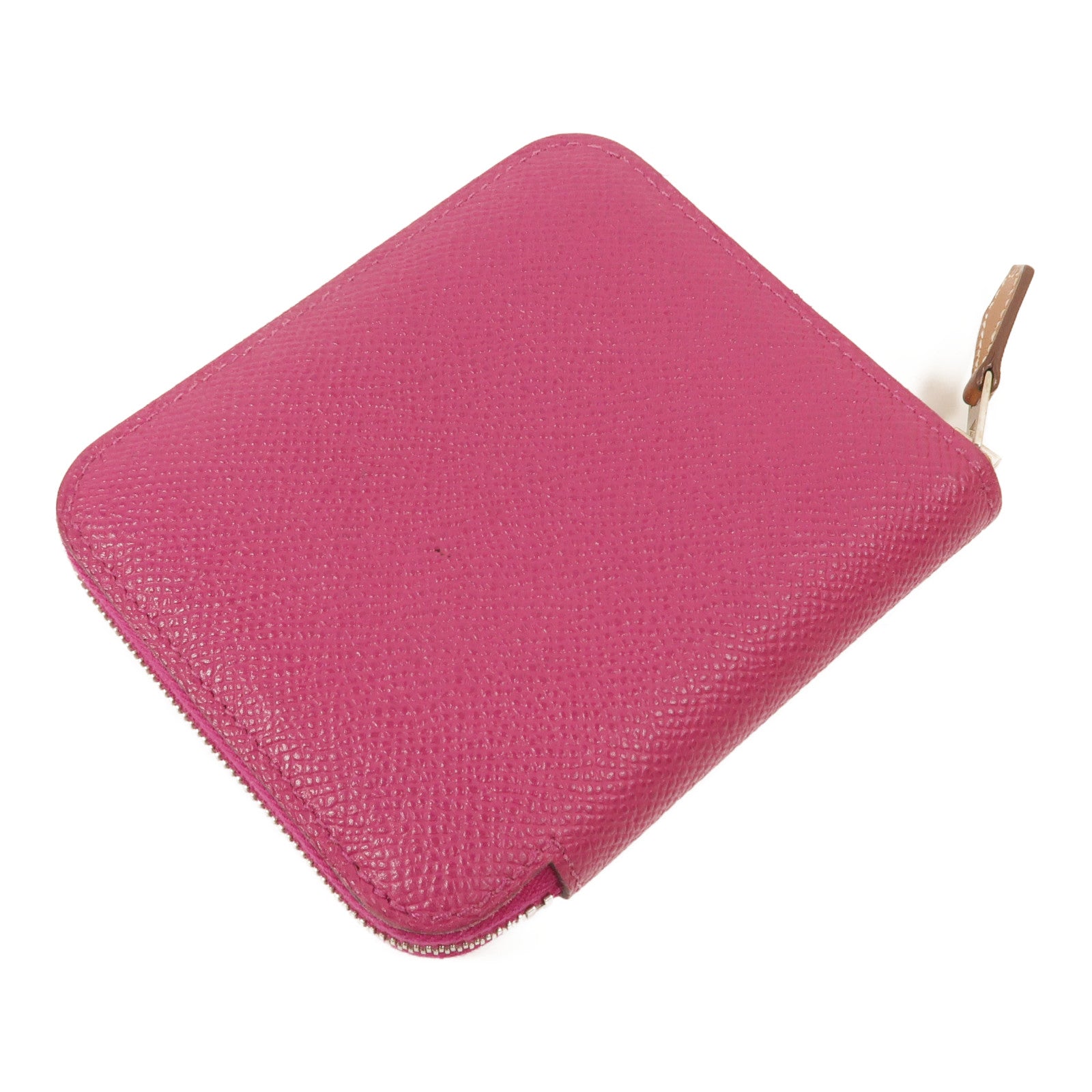 HERMES Epsom皮革Silk In Compact Wallet錢包Rose Pourpre