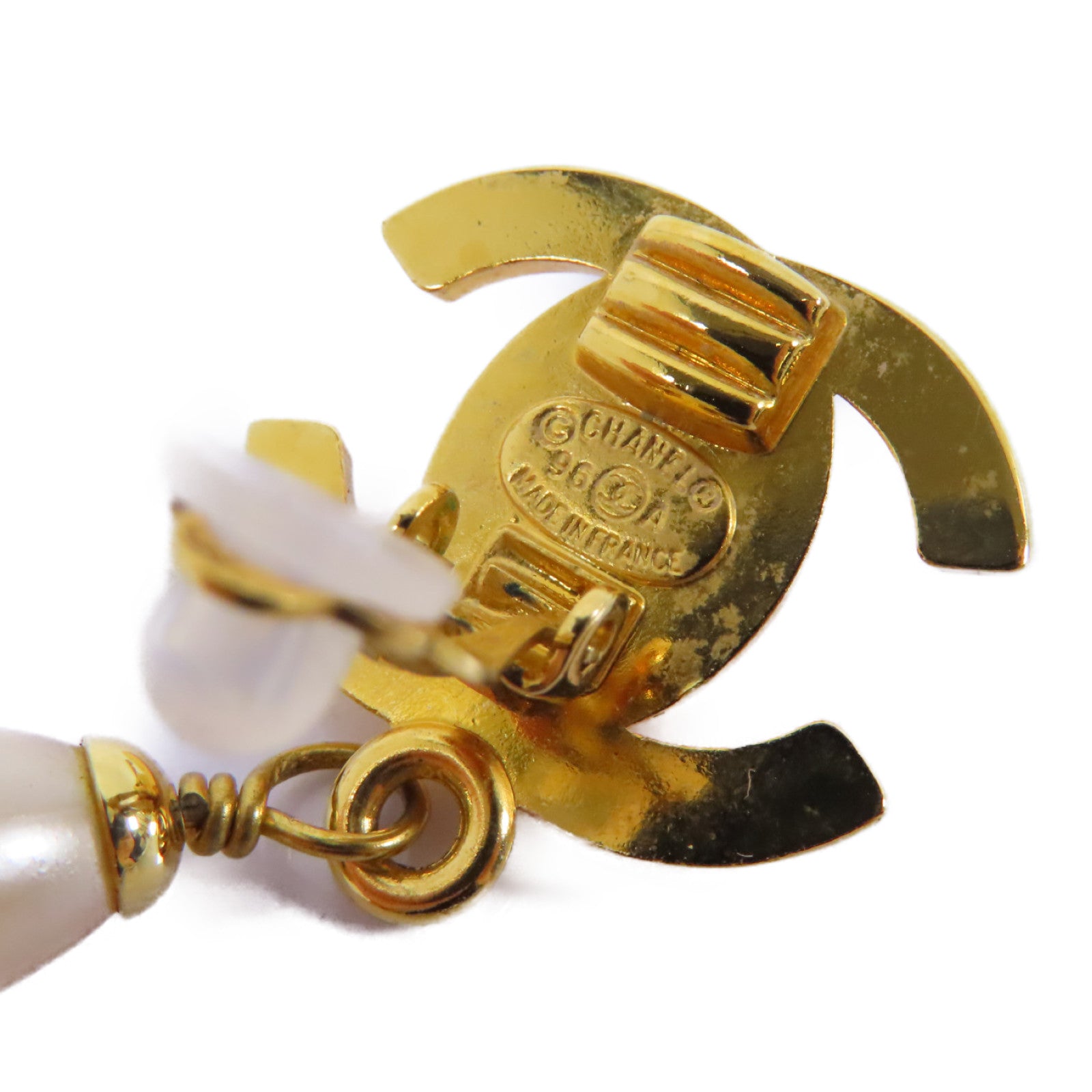 CHANEL 金屬Vintage Earrings耳環金色