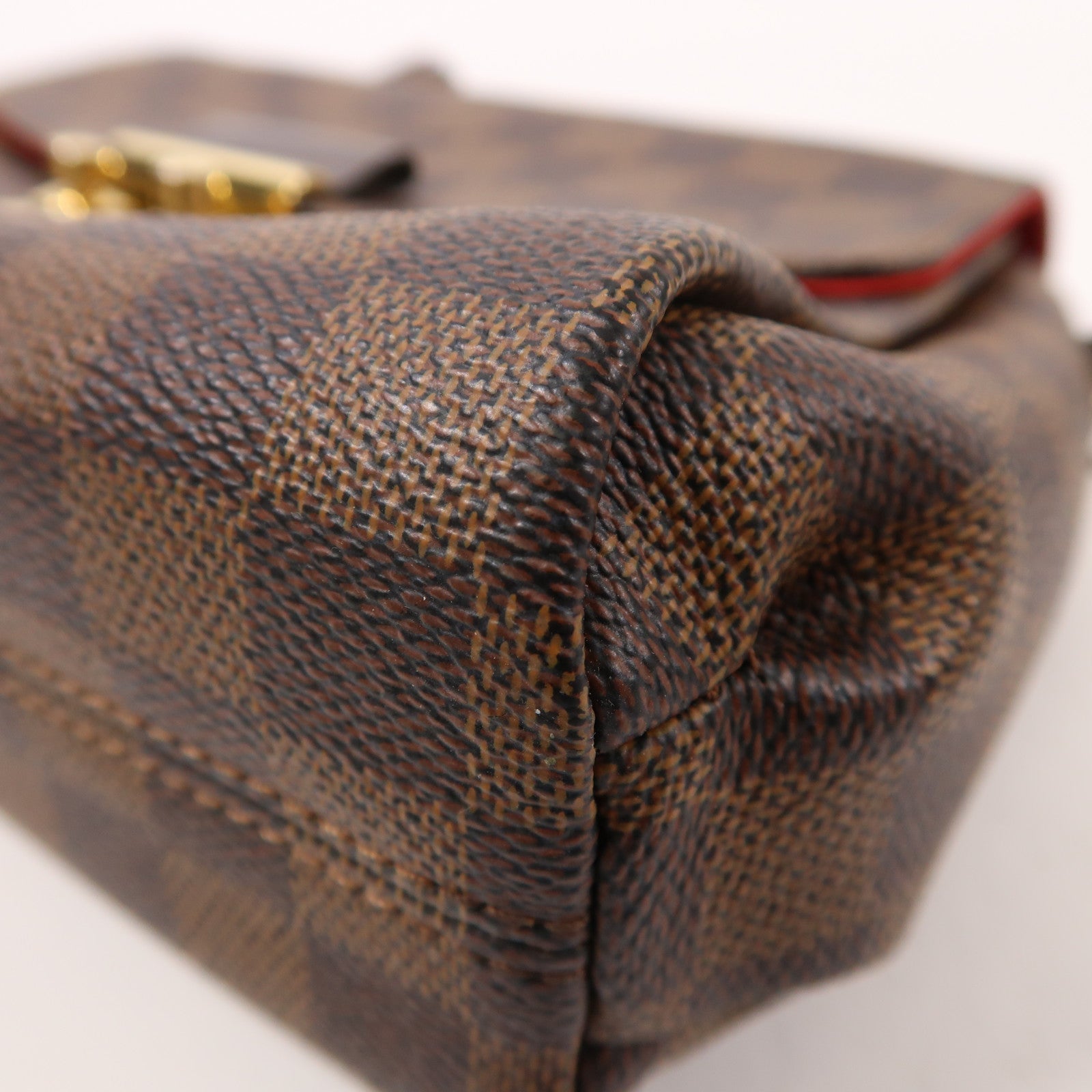 LOUIS VUITTON Damier Croisette金扣手挽肩背兩用袋