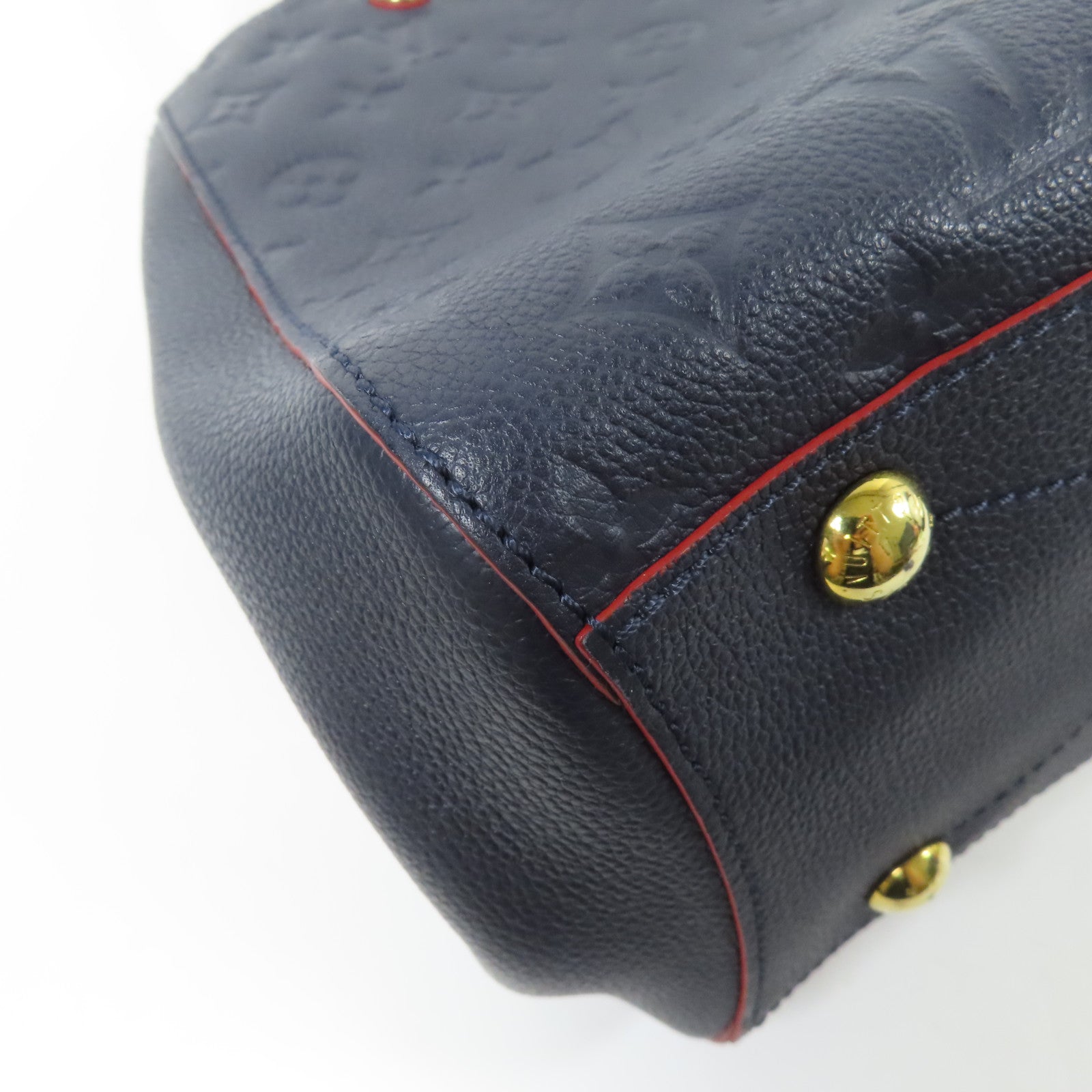 LOUIS VUITTON Monogram Empreinte Montaigne MM金扣手挽肩背兩用袋