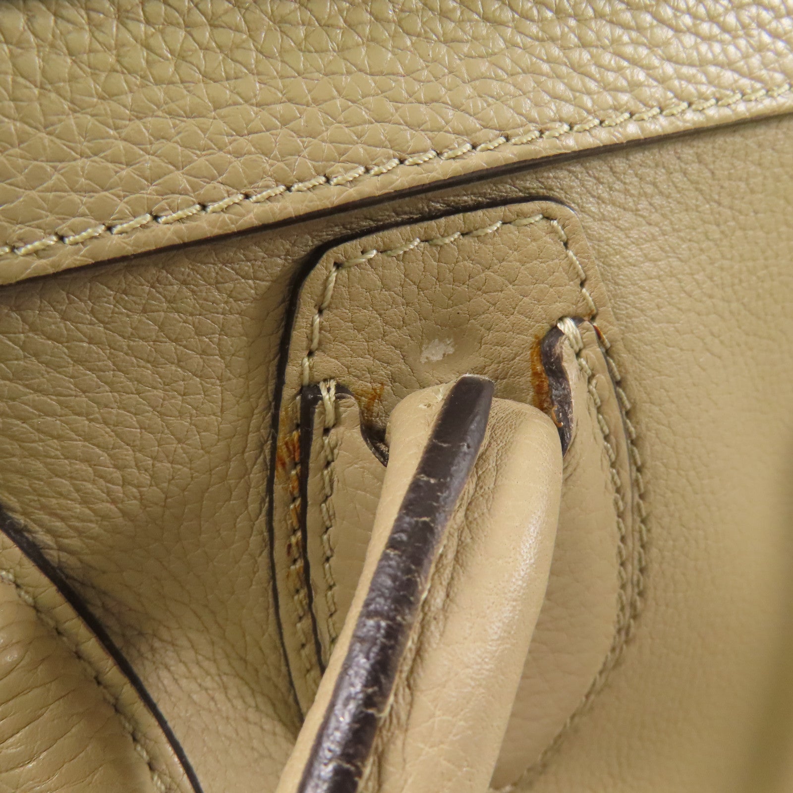 CELINE 牛皮皮革Luggage手挽袋淺褐色