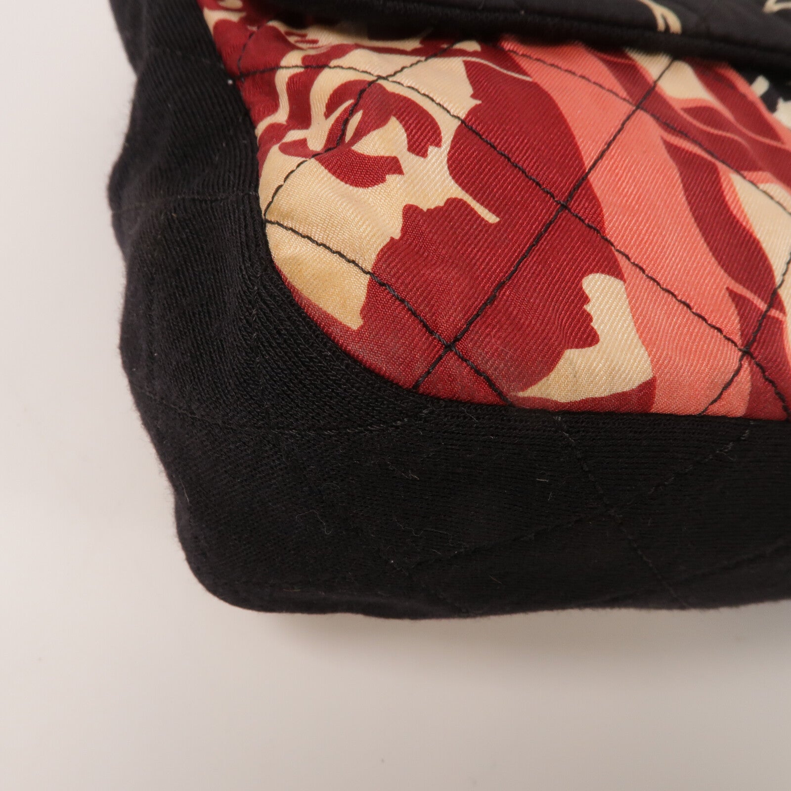CHANEL 棉布Patchwork Flap鏈帶肩背袋