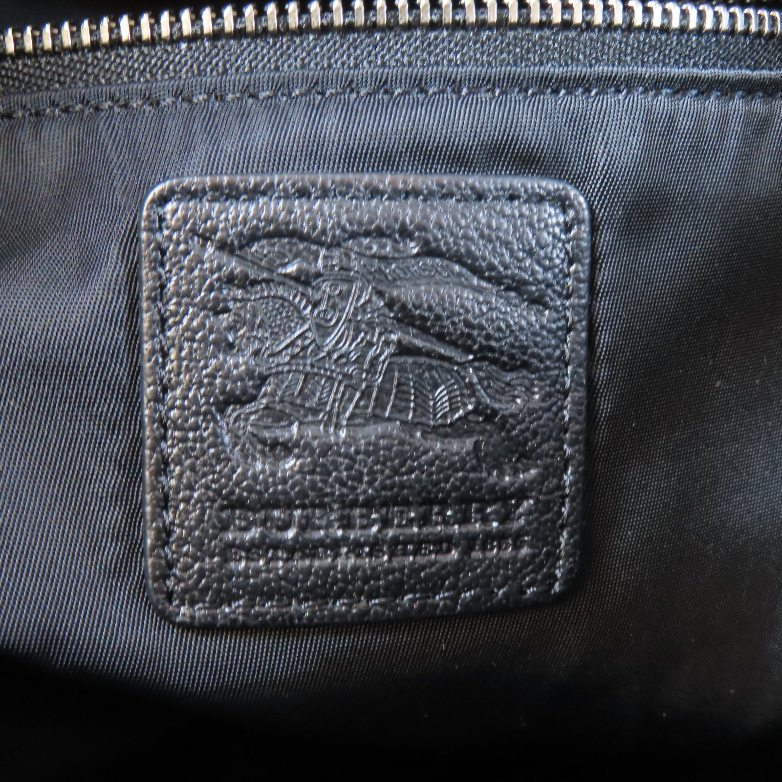 BURBERRY 尼龍2 Way Shoulder Bag銀扣手挽肩背兩用袋黑色