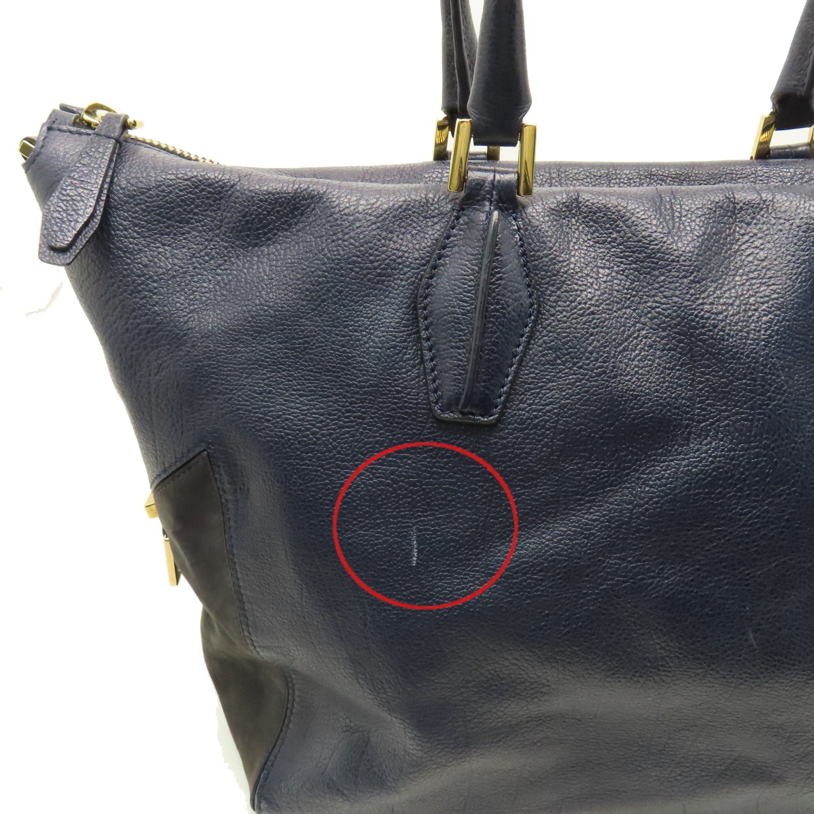 TOD’S 【清倉大減價】牛皮皮革2Way Shoulder Bag手挽肩背兩用袋寶藍色