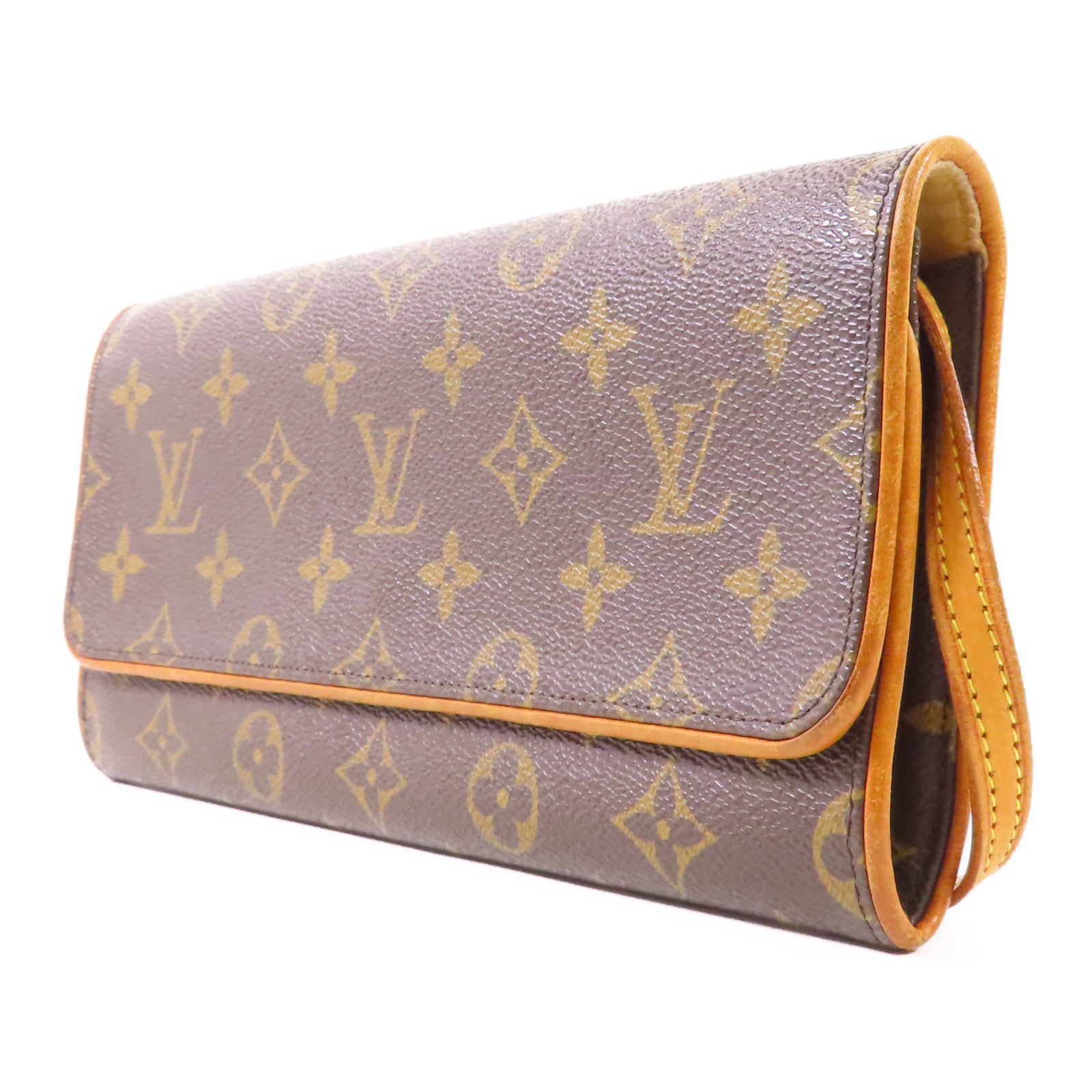 LOUIS VUITTON LV GHW Pochette Twin GM Shoulder Bag M51852 Monogram Brown