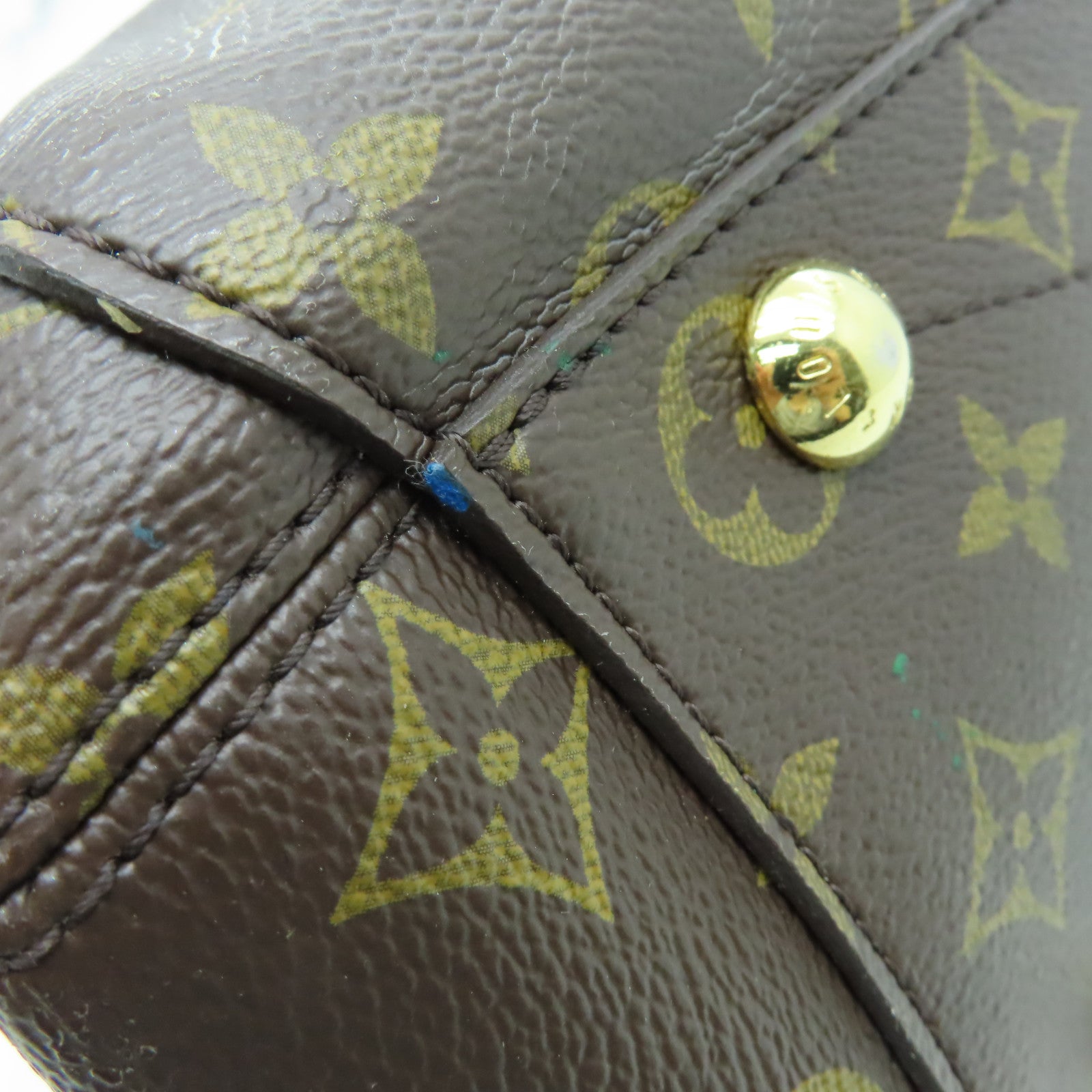 LOUIS VUITTON 【激減優惠】Monogram Montaigne MM金扣手挽肩背兩用袋啡色