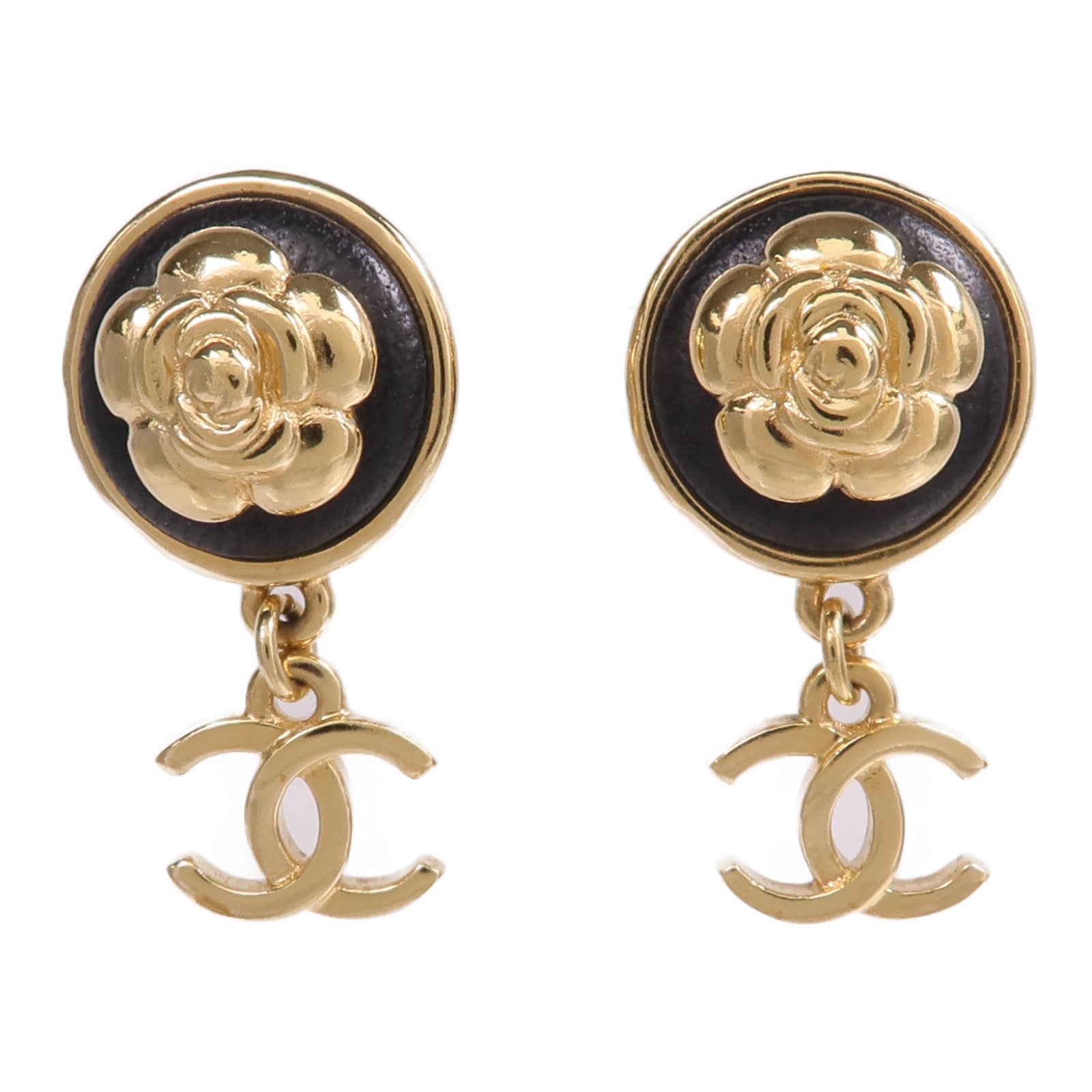 CHANEL 金屬/皮革Earrings耳環