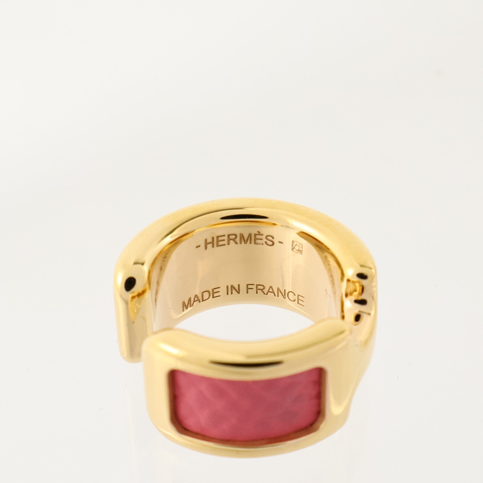 HERMES Epsom皮革/金屬Olympe Ear Cuff耳夾